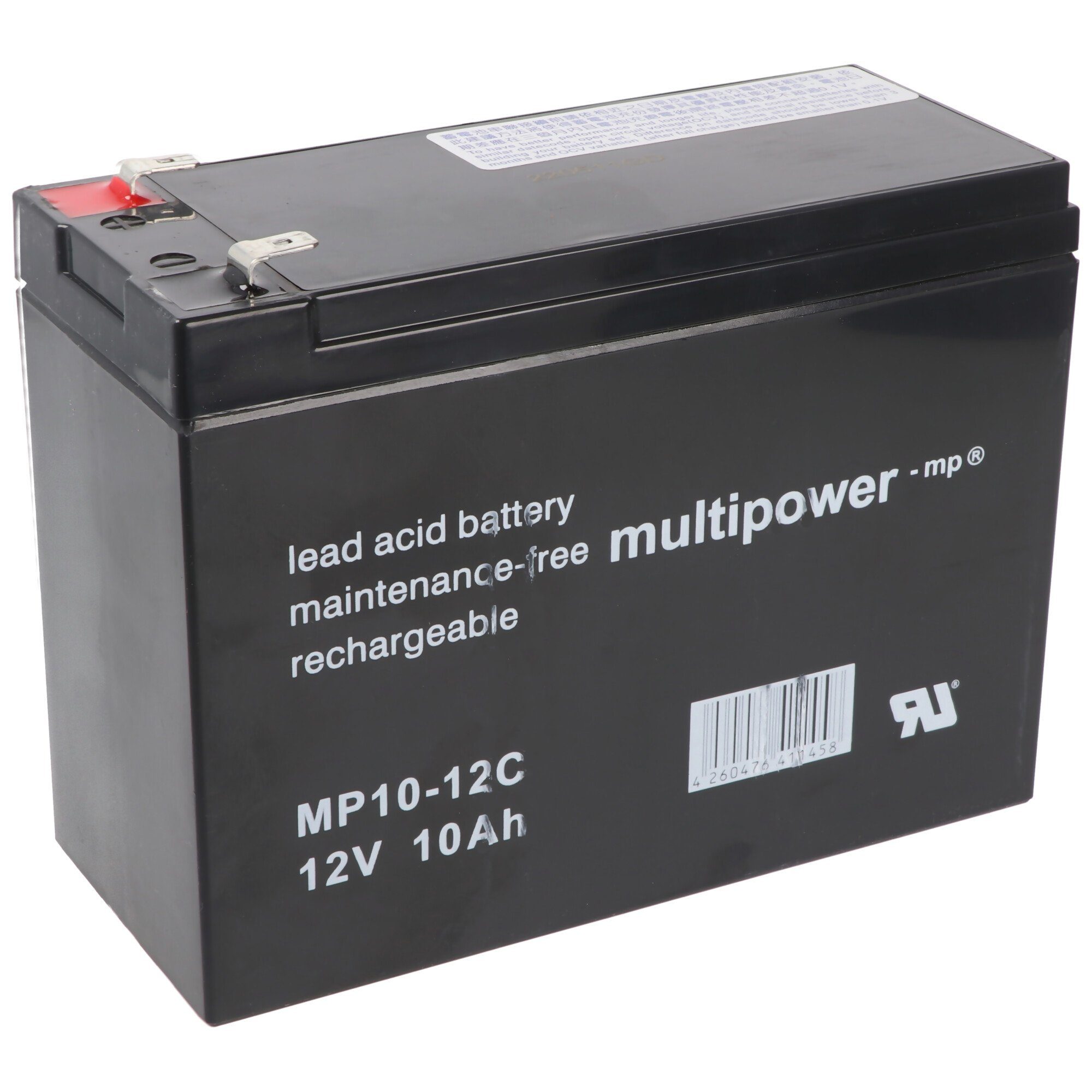 Cycle 10Ah (12,0 V) Multipower Akku Zyklenfest Multipower 10000 Blei mAh 12Volt MP10-12C PB Akku