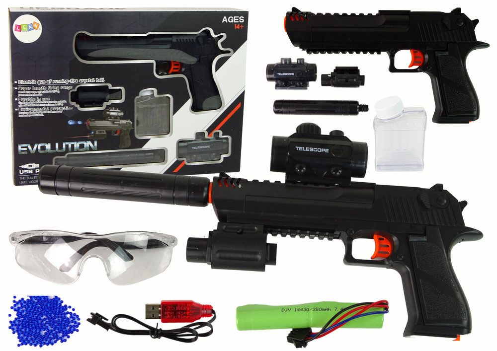 Laserpistole Pistole Elektrisch Set Luftpistole Spielzeug Teleskop Laser Kugeln