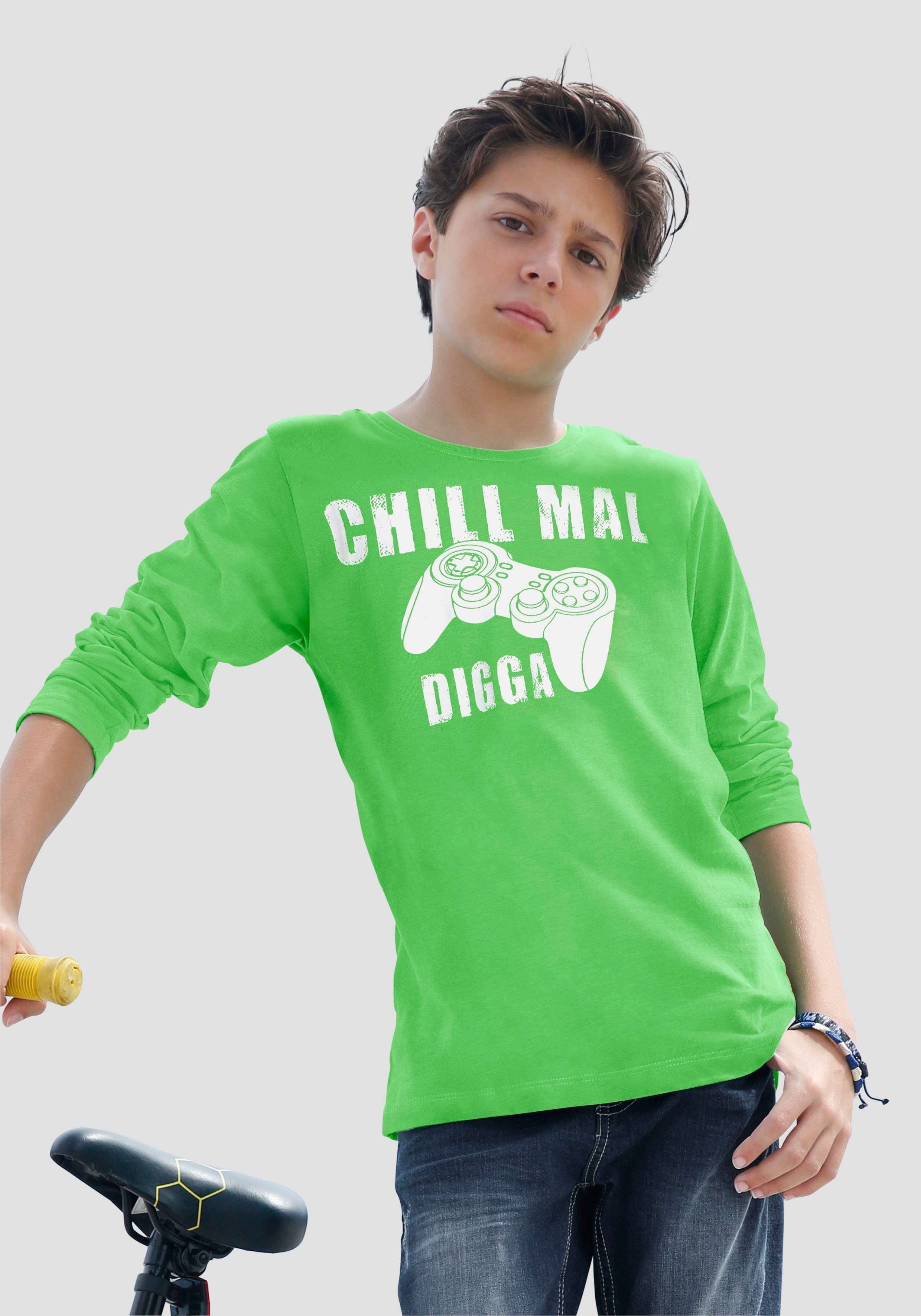 KIDSWORLD Langarmshirt CHILL MAL DIGGA