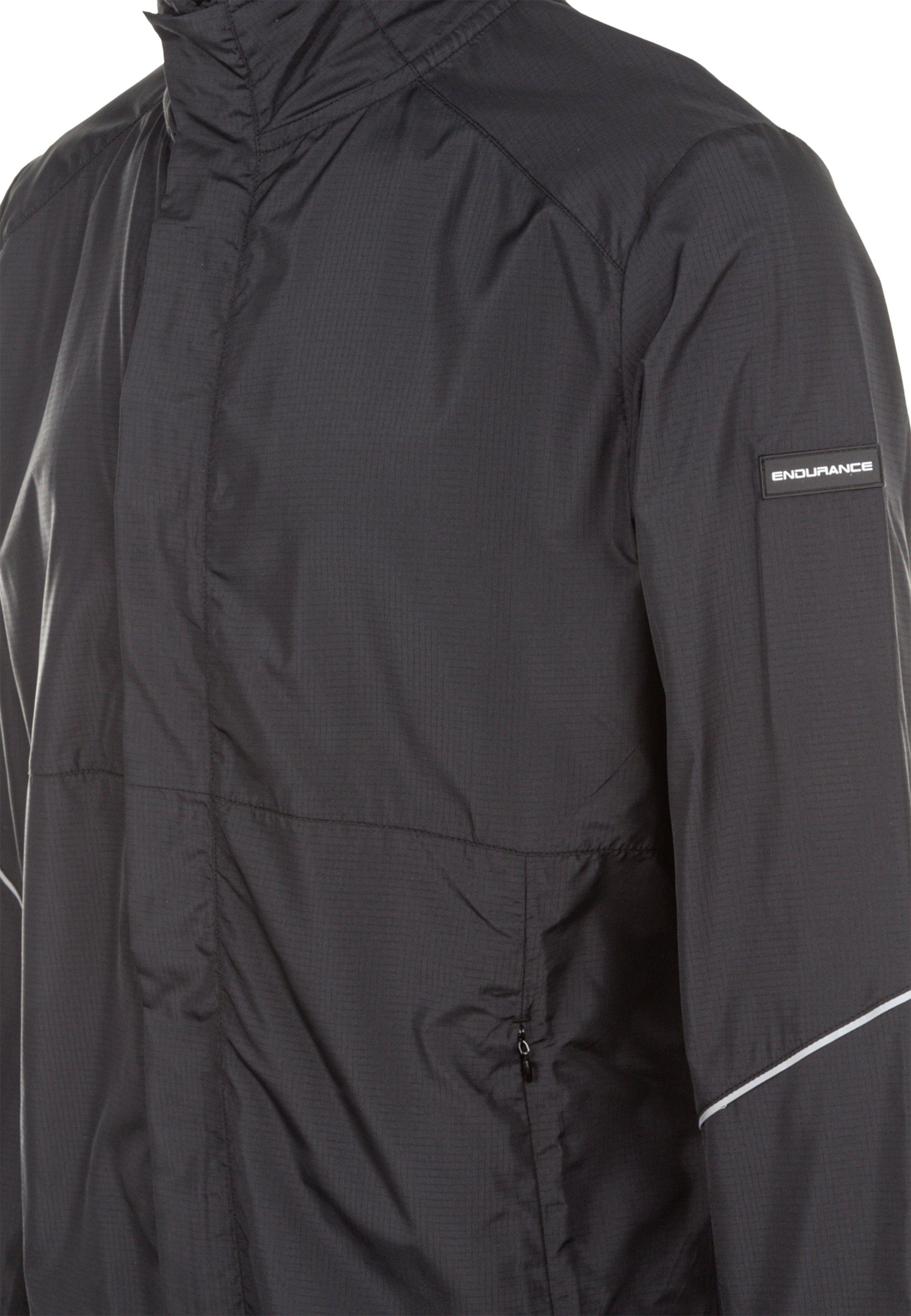 mit Jacket ENDURANCE reflektierenden Laufjacke Details M schwarz NOVANT Functional