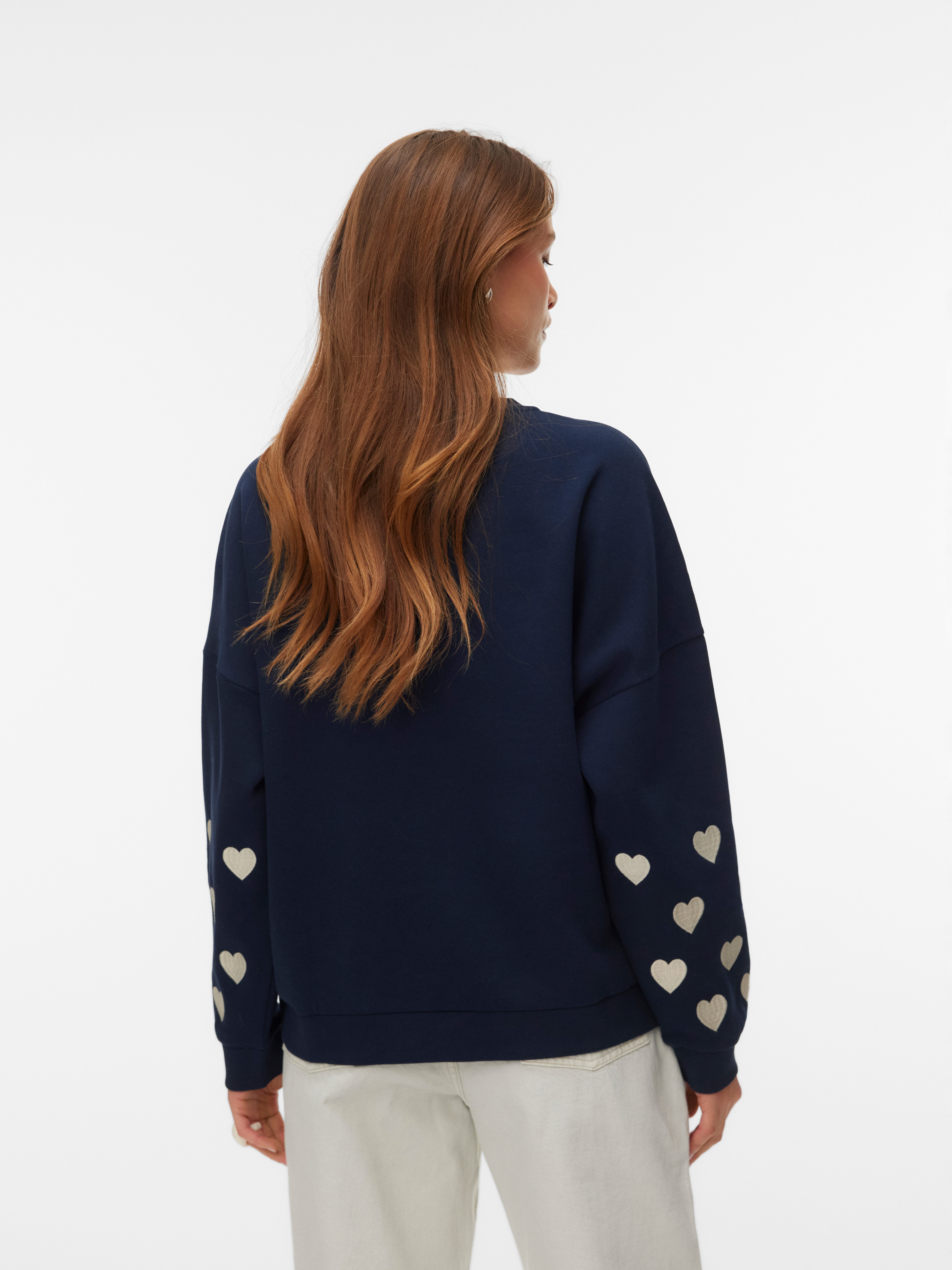 Vero Moda Sweatshirt VMKAROL BEA LS SWEAT BOX JRS GA mit Blumendruck günstig online kaufen