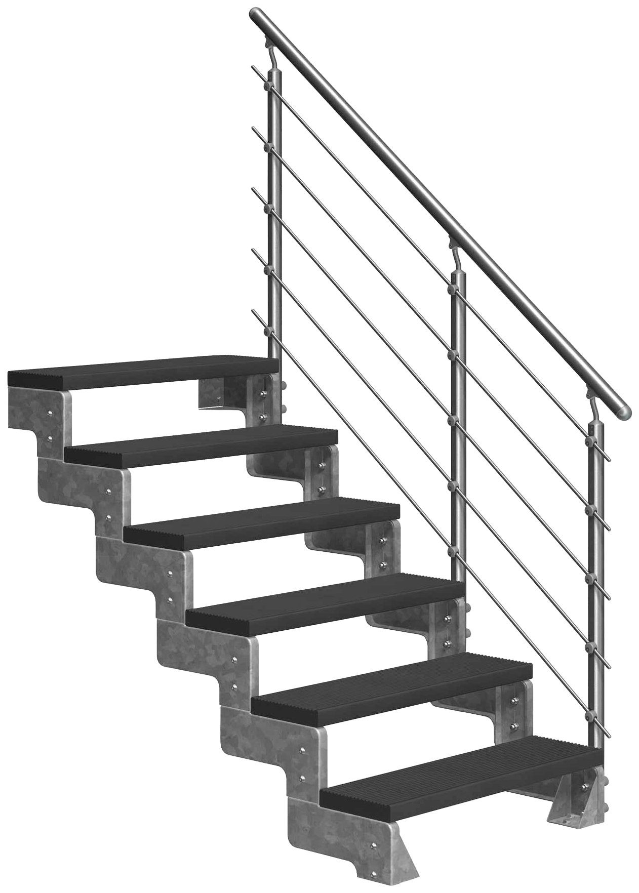 Dolle Außentreppe Gardentop, bis cm, für Geschosshöhen TRIMAX®-Stufen 80 132 cm Stufen offen