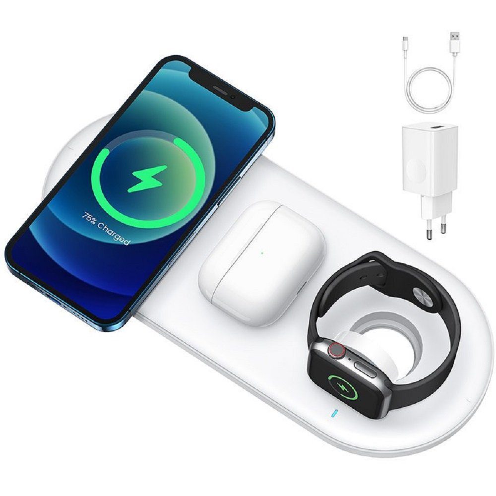 3in1 20W Wireless Charger kompatibel mit Smart Watch Kopfhörer Wireless Charger