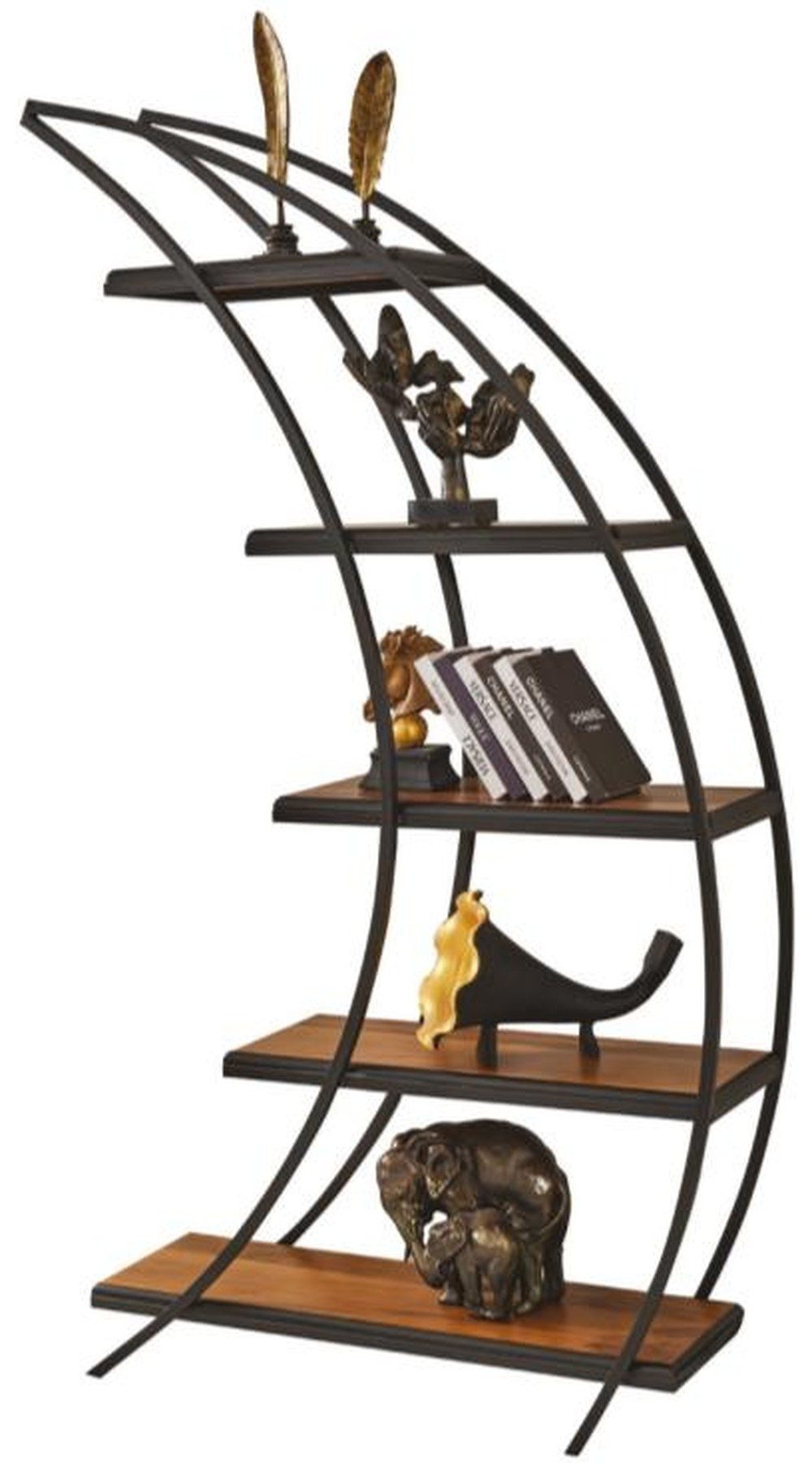 JVmoebel Bücherwand Regal Schwarz Standregal Rund Komfort Neu Büro Wohnzimmer Schwarz, Made in Europa