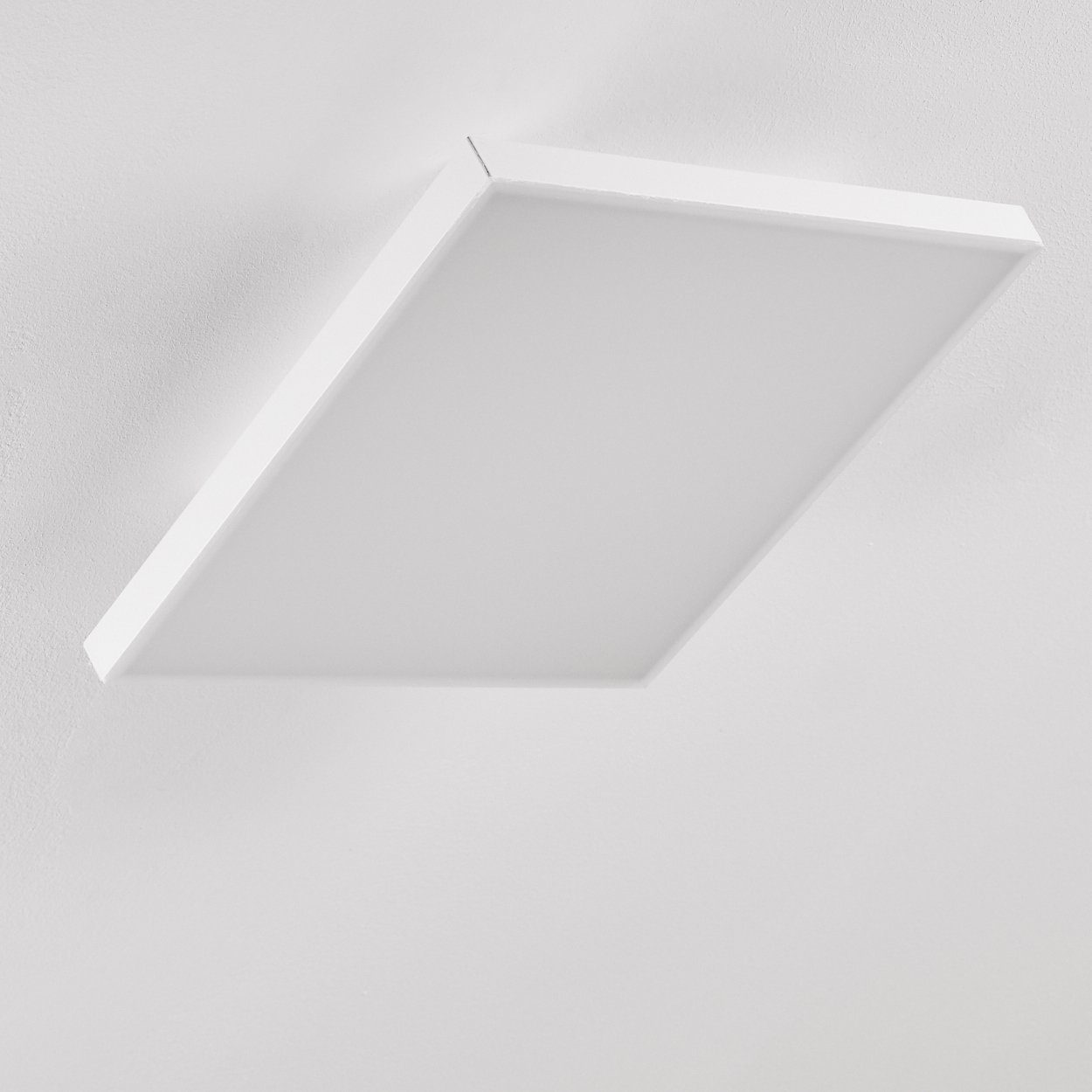 hofstein Panel »Soanne« LED Panel eckiges Aluminiumin 3000 modern Design Kelvin, Deckenpanel 18 flachem aus Weiß, Lumen, Watt, in 2100