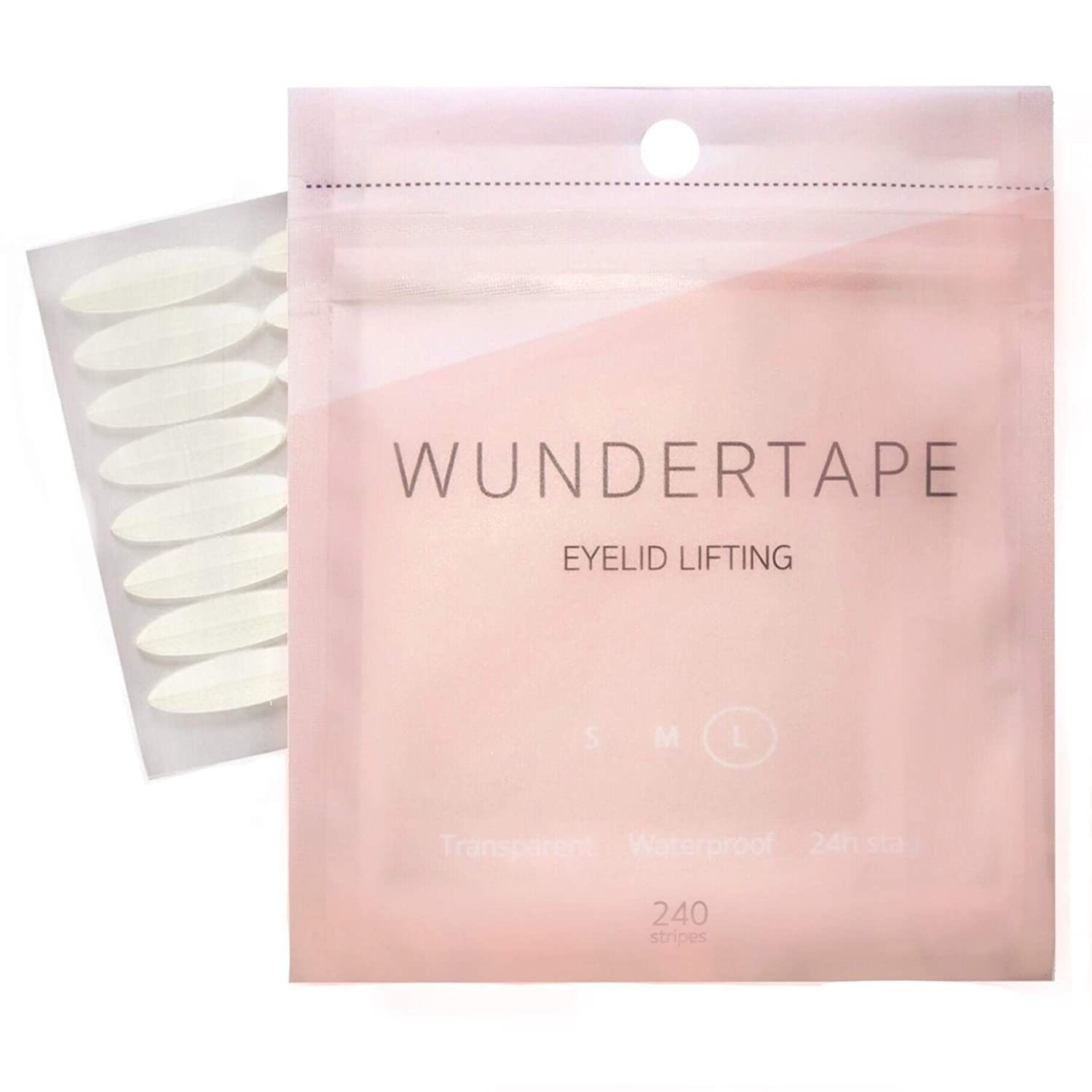 WUNDERTAPE Augenlid-Tape Wundertape Schlupflider Stripes für Augenlid-Lifting ohne OP (Packung, 480-St) unsichtbar, Schlupflid Tape, Schlupflider Stripes unsichtbar