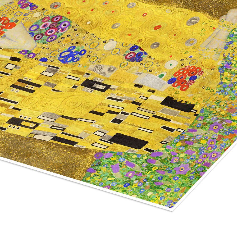 Posterlounge Wandbild Der Kuss (Detail), Gustav Klimt, erhältlich als Poster, Leinwandbild, Wandsticker oder Acrylglasbild