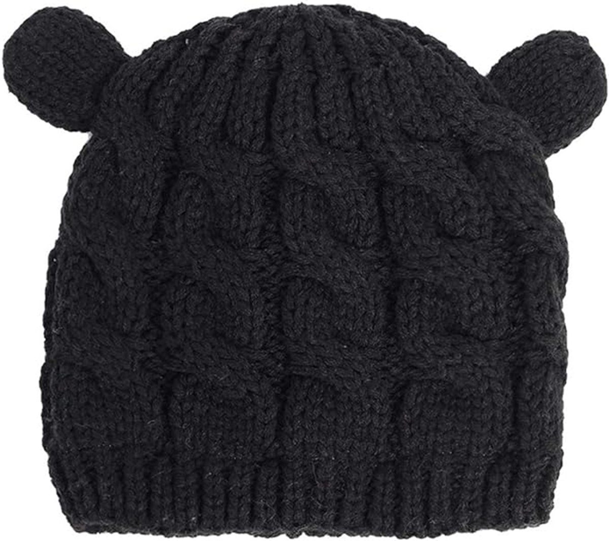 black Mütze, Kleinkind für Baby Neugeborene Winter Geeignet neugeborene Hüte Strickmütze Säuglinge Strickmütze Haiaveng