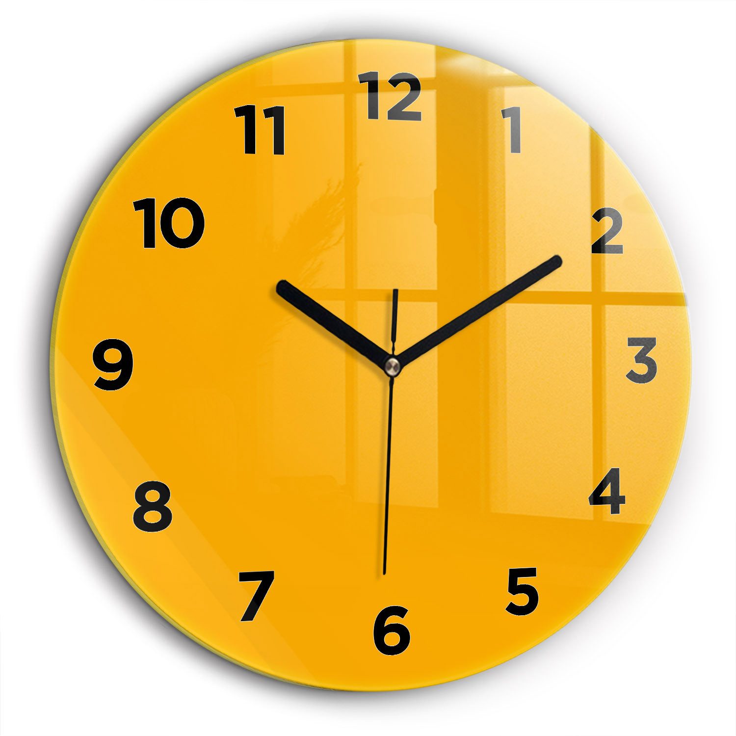 Tulup Wanduhr Modernistische Glaswanduhr 60cm Uhr aus gehärtetem Glas