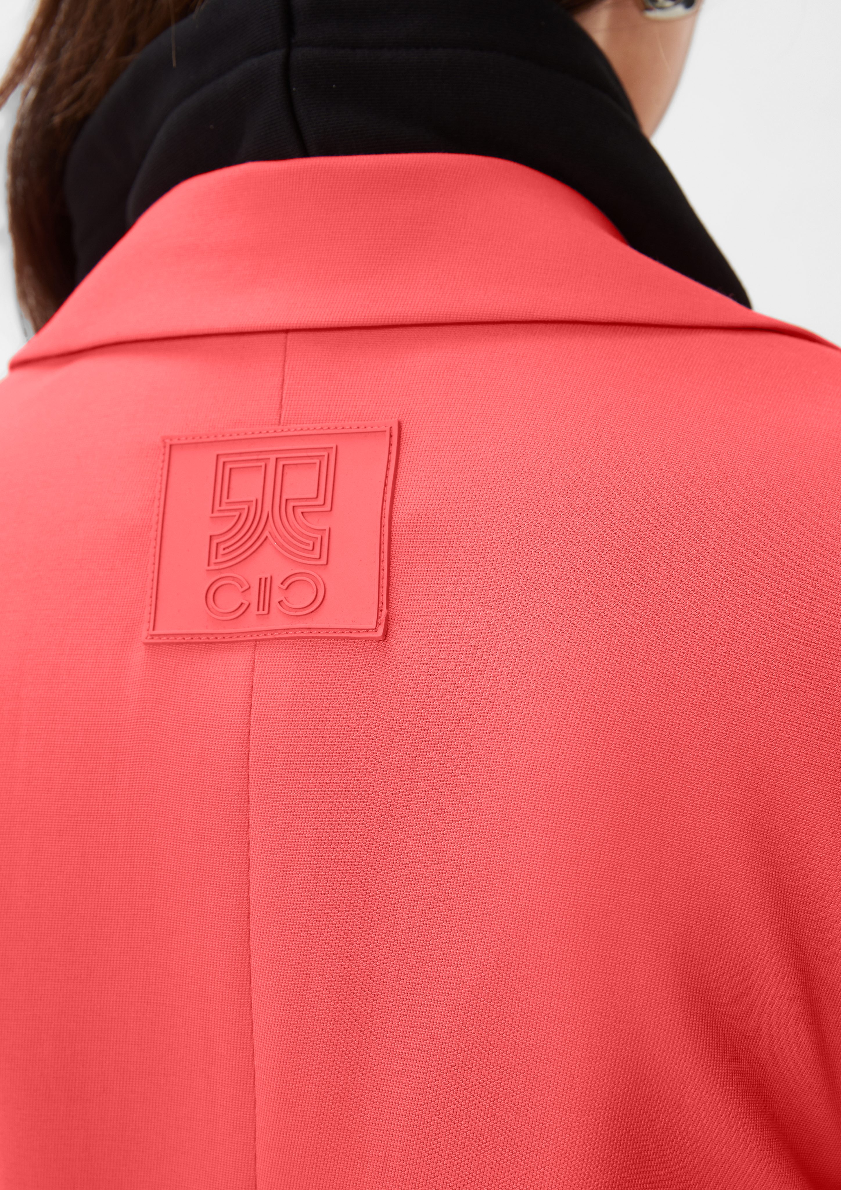 Blazer Logo Reißverschlusstaschen mit Blusenblazer casual identity comma