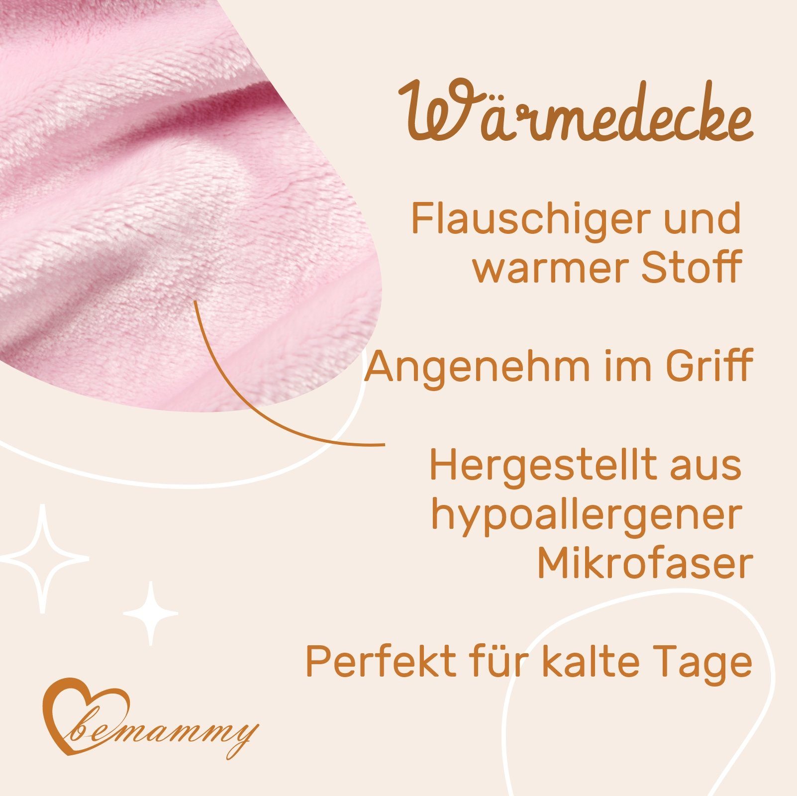 Wohndecke Warme Kuscheldecke Babydecke Blanket Baby Geschenk BE20-168, Be Mammy