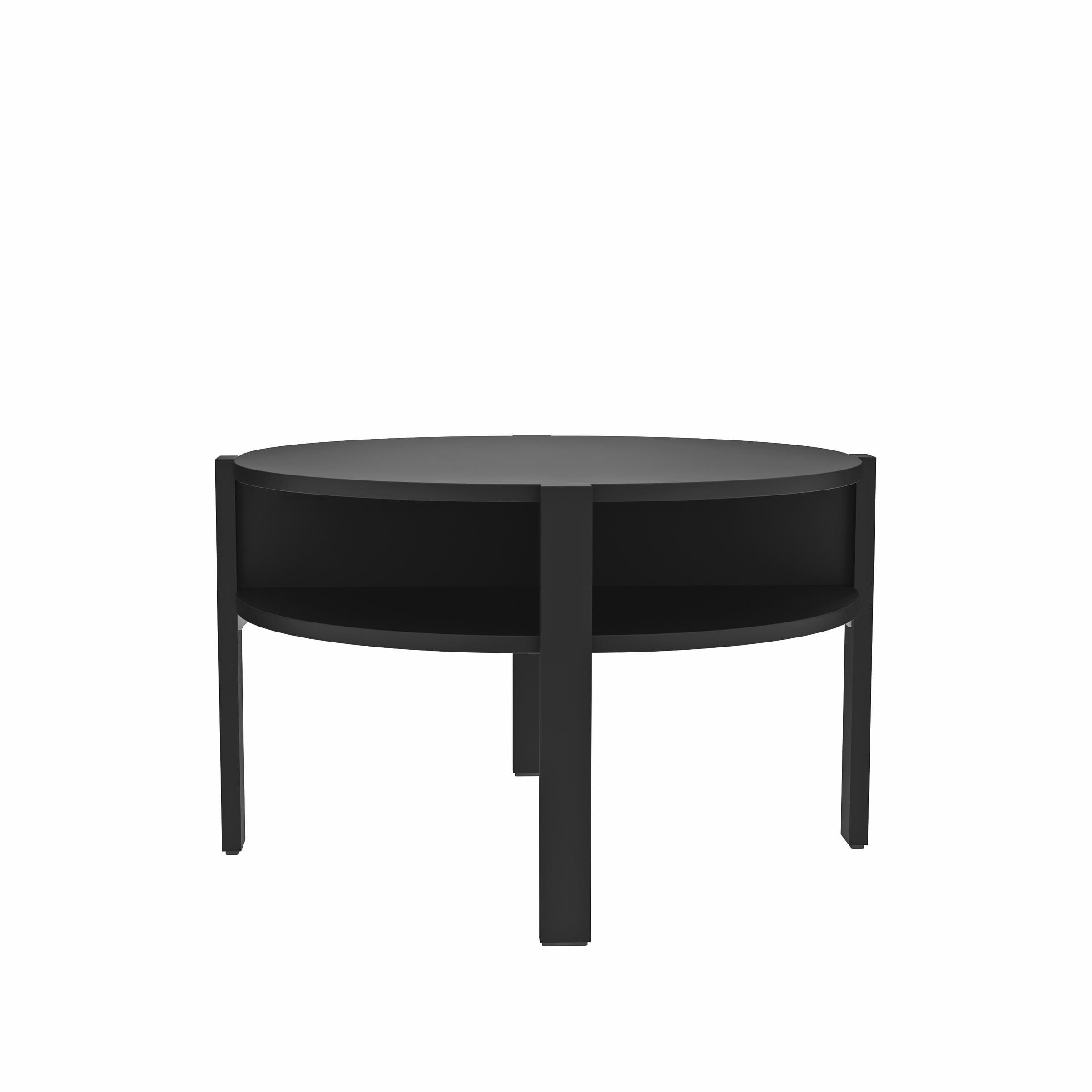 freiraum Couchtisch TOBAGO, in Schwarz rund - 74,4x45,5x74,4cm (BxHxT)