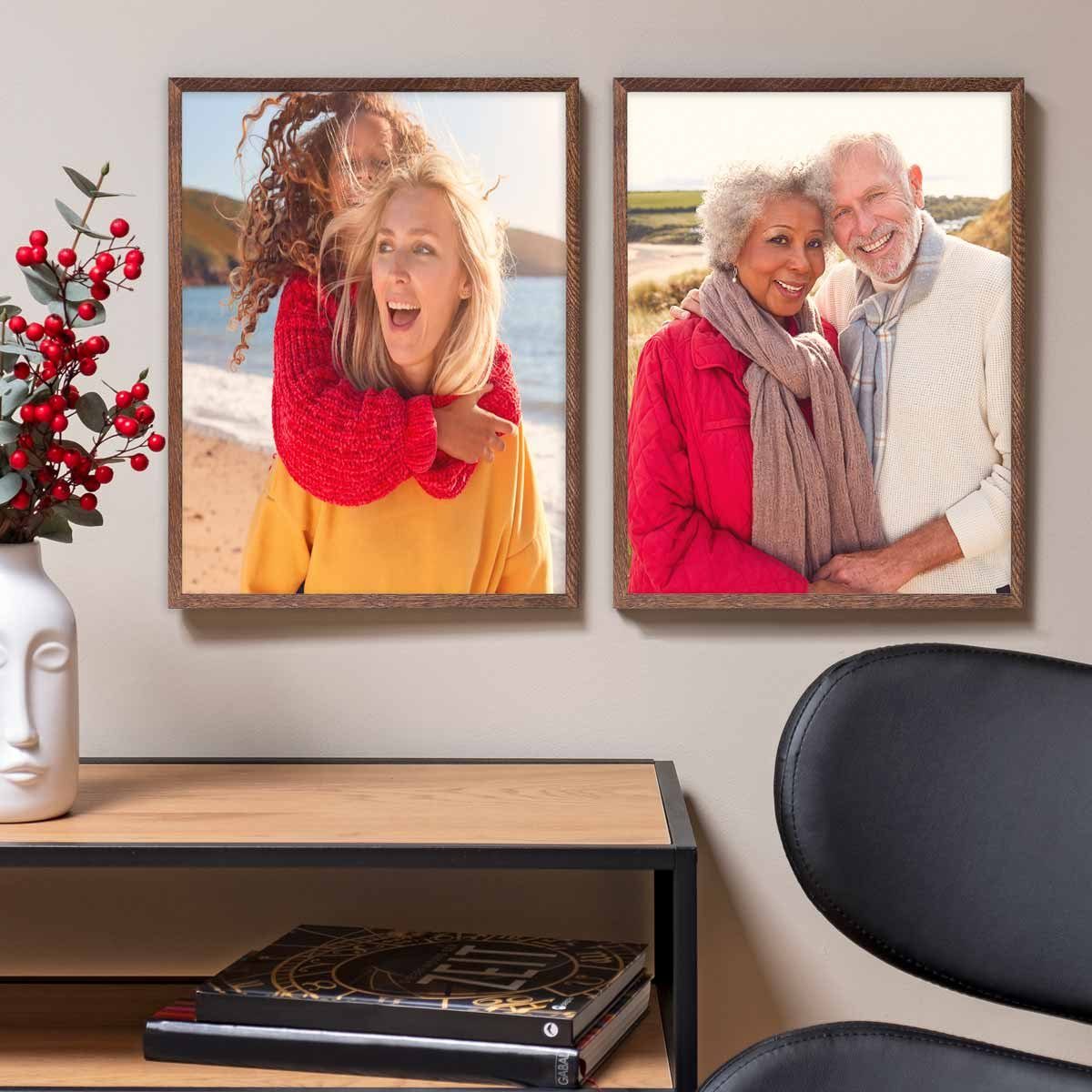 PHOTOLINI Bilderrahmen 2er Set Massivholz-Rahmen Modern günstig online kaufen