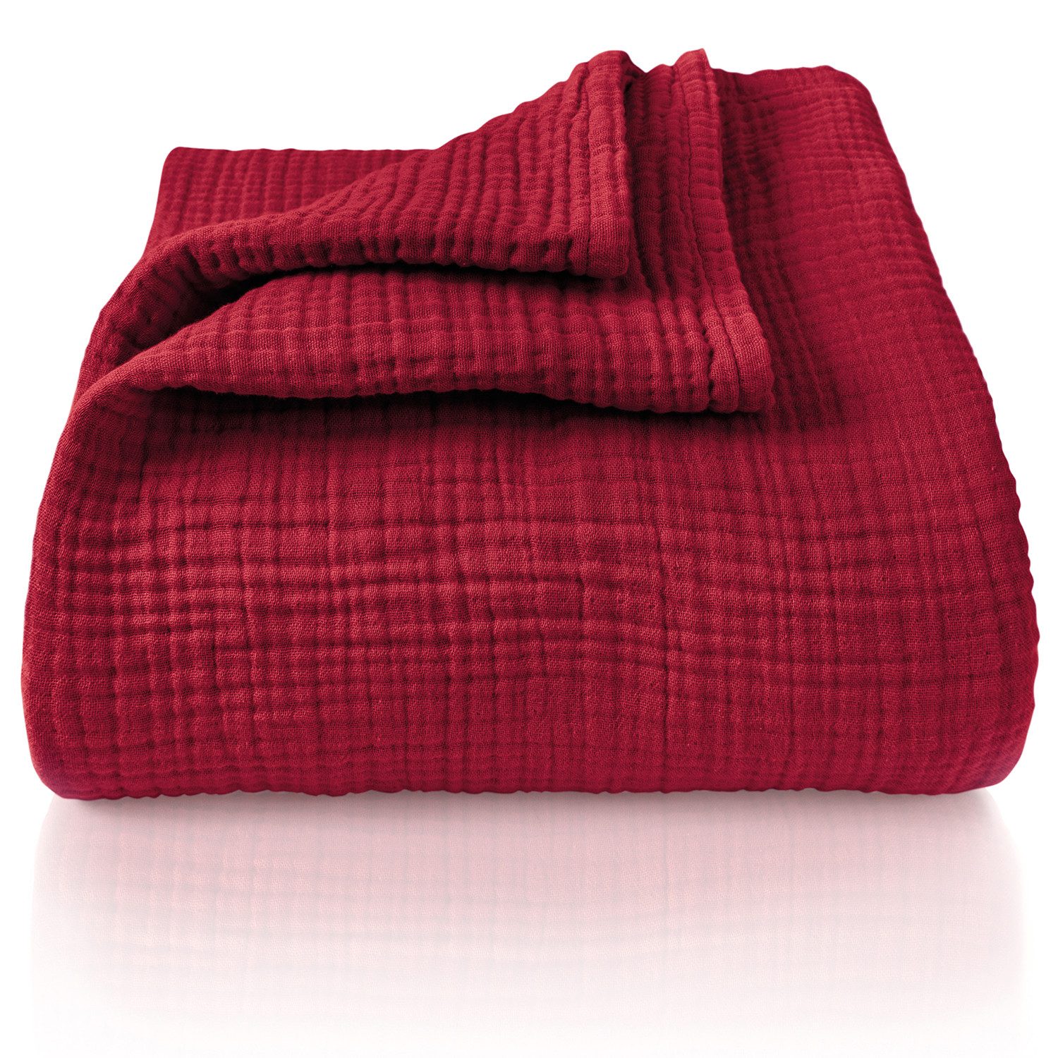 Laynenburg Tagesdecke Musselin aus 100% Baumwolle – Baumwolldecke, Kuscheldecke, Wohndecke als Sommerdecke, Bett-Überwurf, Couch-Überwurf, Sofa-Decke