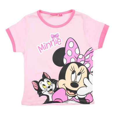 Disney Print-Shirt Disney Minnie Maus Mädchen Kinder T-Shirt Gr. 98 bis 128, reine Baumwolle