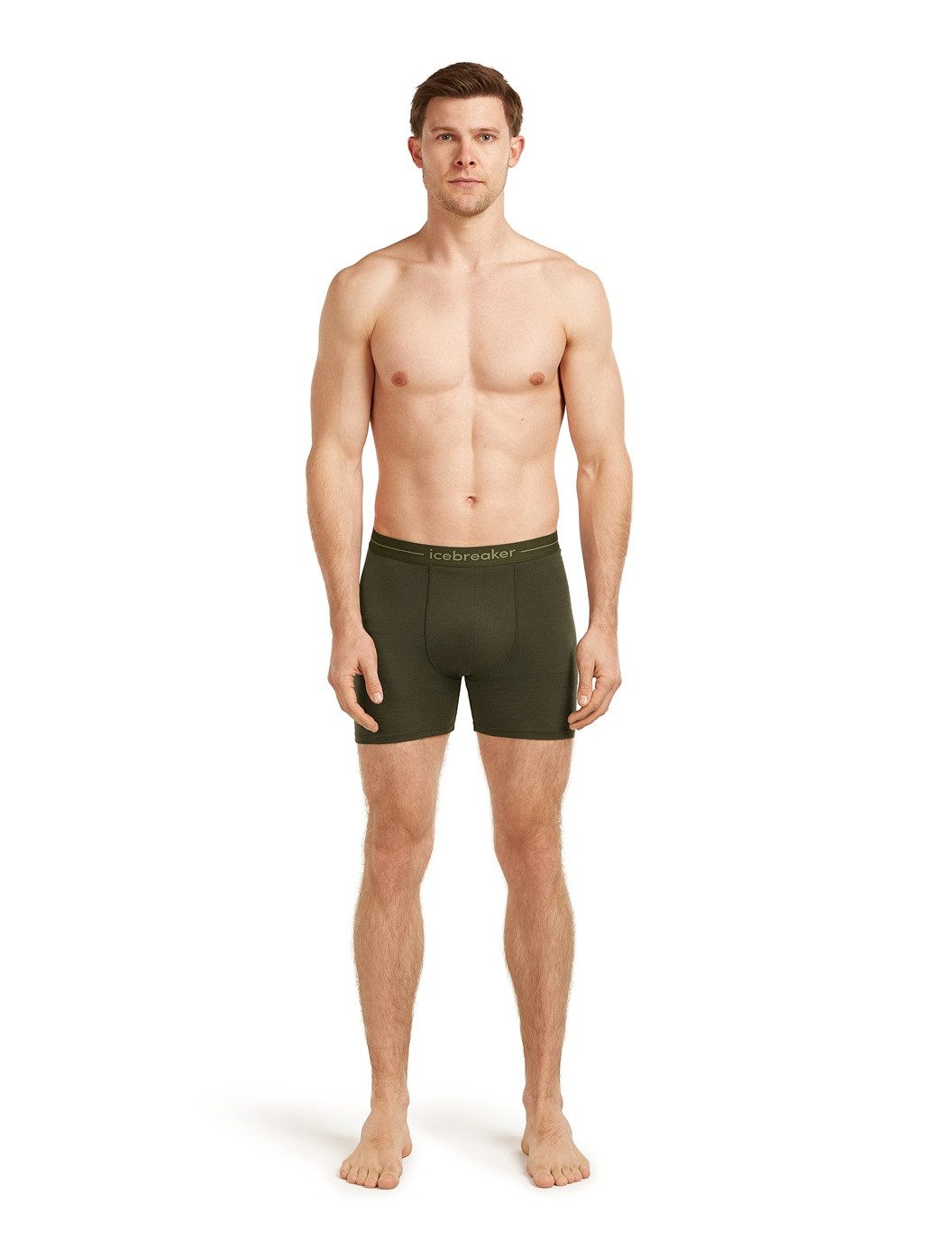 Icebreaker Boxershorts Anatomica (Merinowolle) Unterwäsche loden dunkelgrün Herren