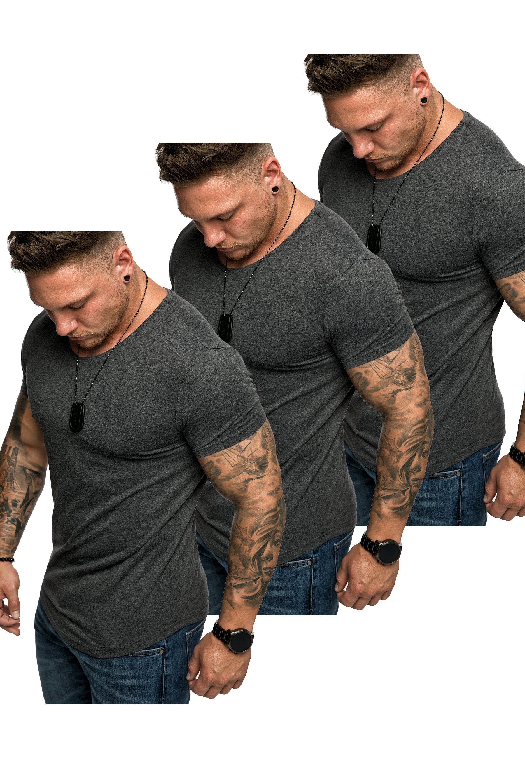 Amaci&Sons T-Shirt 3. BELLEVUE 3er-Pack Футболки (3er-Pack) Herren Basic Oversize T-Shirt mit V-Ausschnitt