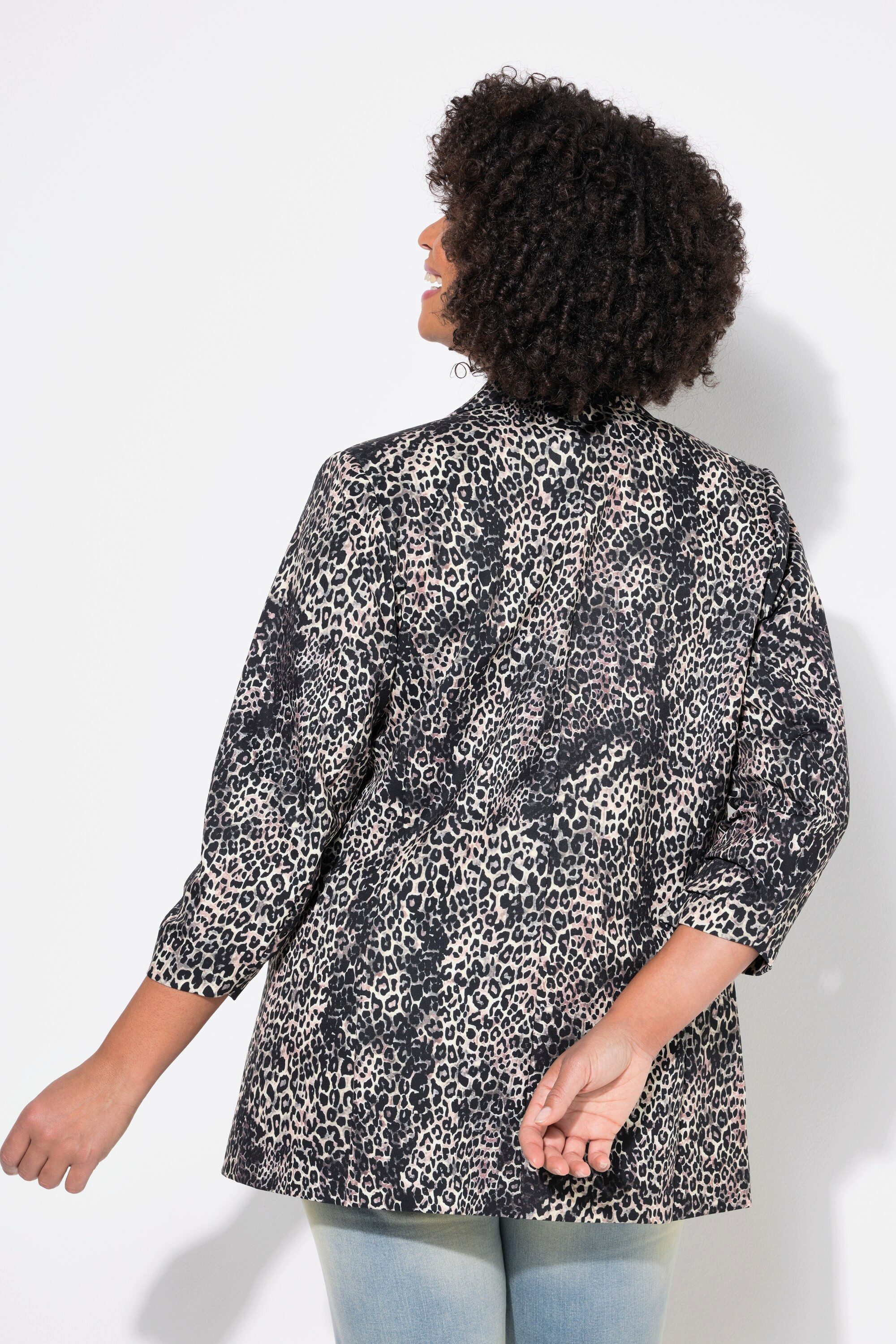 Angel of Style Blusenblazer Blazer bequeme Form Leomuster