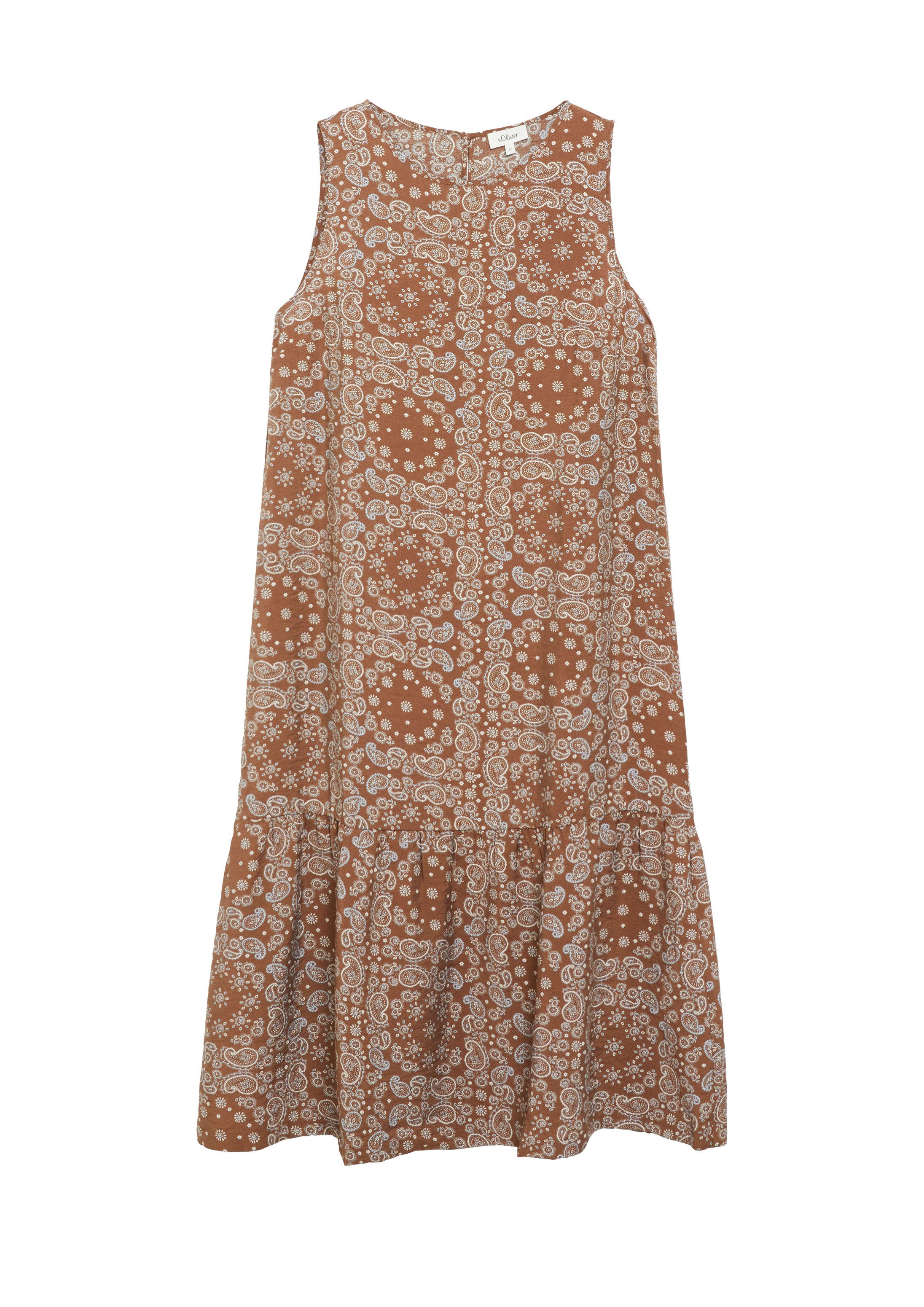 s.Oliver Minikleid Kleid Strukturiertes Stufenkleid aus Viskosemix