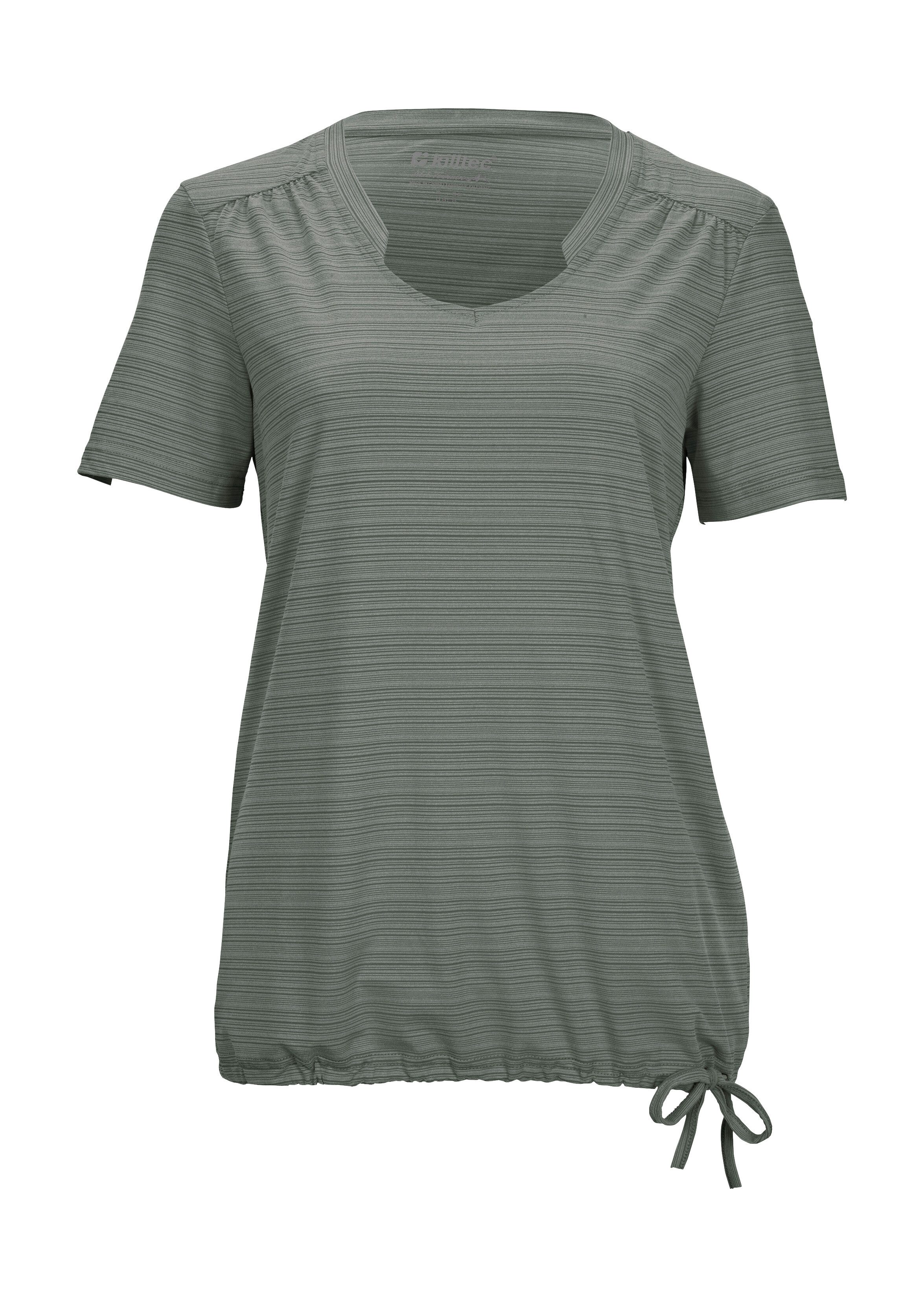 Killtec T-Shirt KOS 46 WMN TSHRT Schnelltrocknend, feuchtigkeitstransportierend, verstellbarer Saum