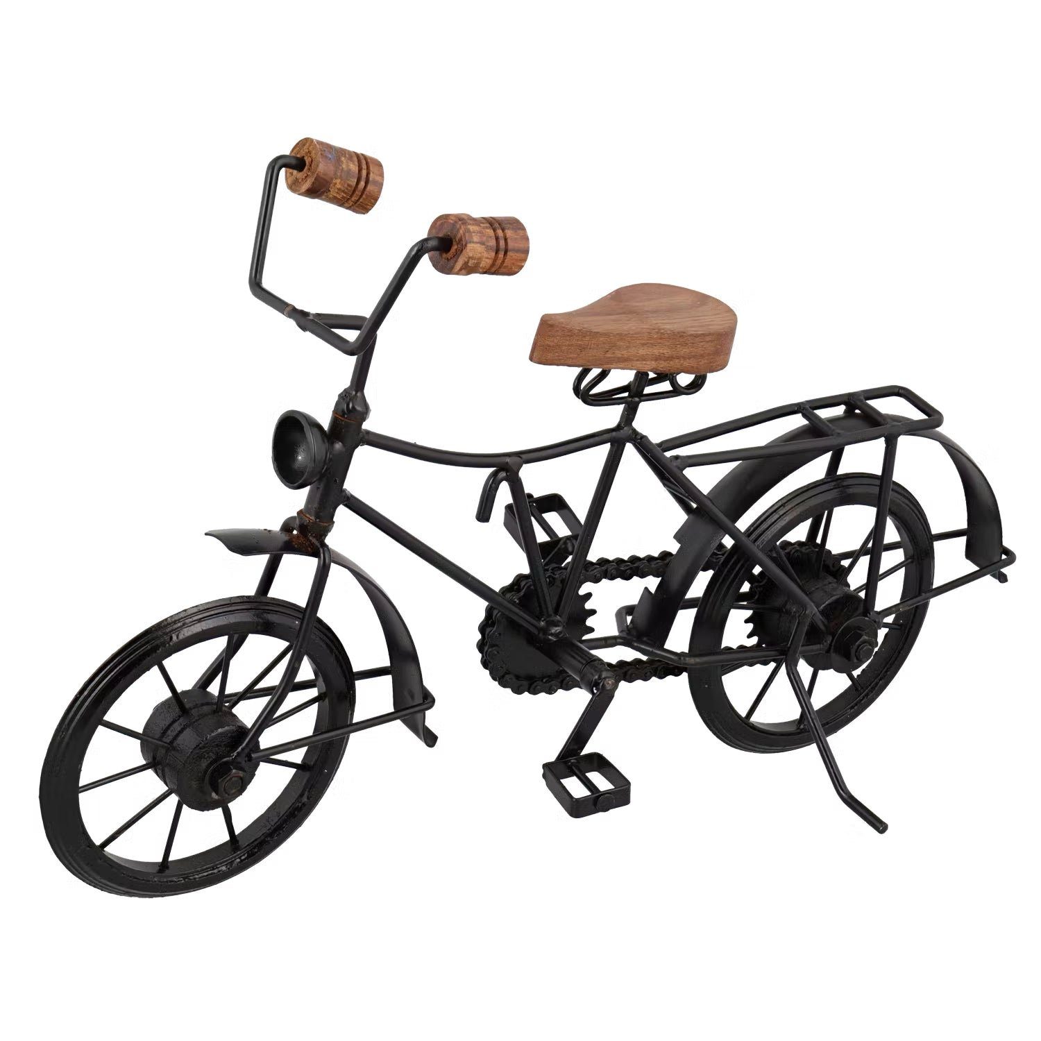 Breite Dekoobjekt Handgemachter Dekoratives GILDE Metall und Fahrrad aus Stil 36cm Holz