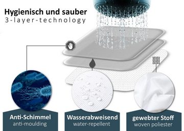 Arteneur Duschvorhang Breite 120 cm, Anti-Schimmel Beschichtet, Beschwerter Saum, Waschbar 40°C