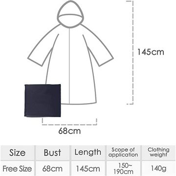 Juoungle Regenjacke 2 Stück Regenponcho Herren Damen Wasserdicht, leicht atmungsaktiv