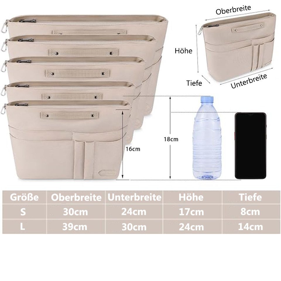 Coonoor Taschenorganizer Handtaschen Organizer mit Reißverschlusstasche, günstig online kaufen