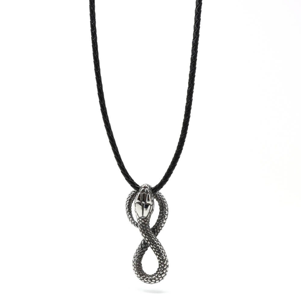 DALMARO Edelstahlkette Lederkette Edelstahl 316 SNAKE günstig online kaufen