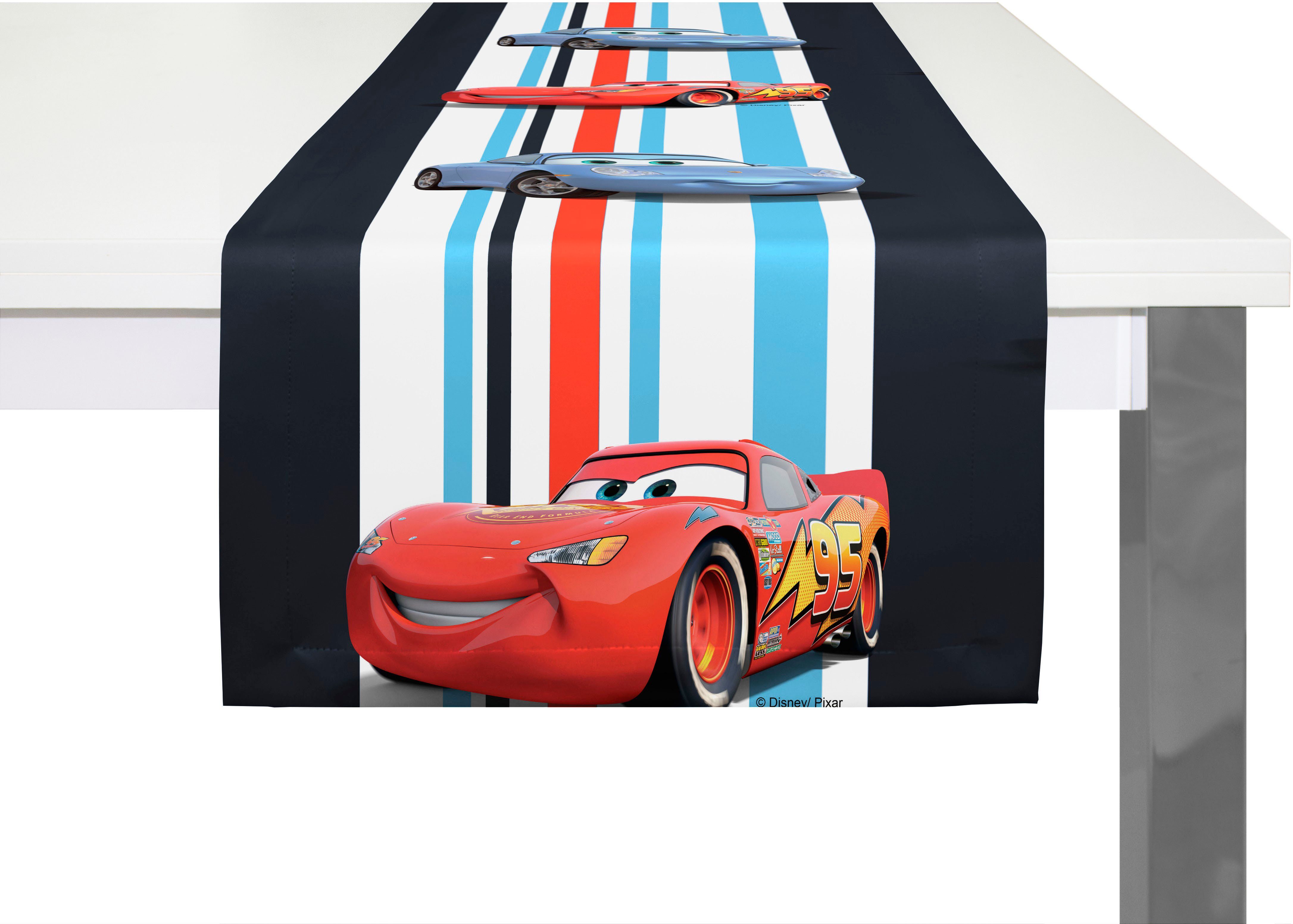 Disney Walt Stripes Cars Tischläufer (1-tlg), Wirth