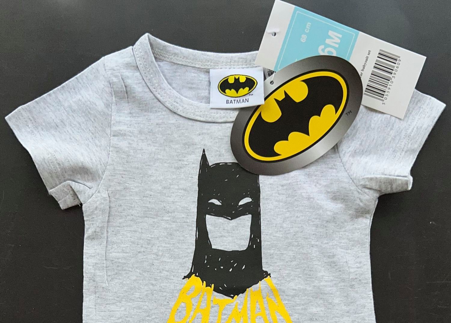 Batman Strampler 2x Batman Body Baby Strampler Jungen Strampelanzug 3 6 12 18 14 Monate