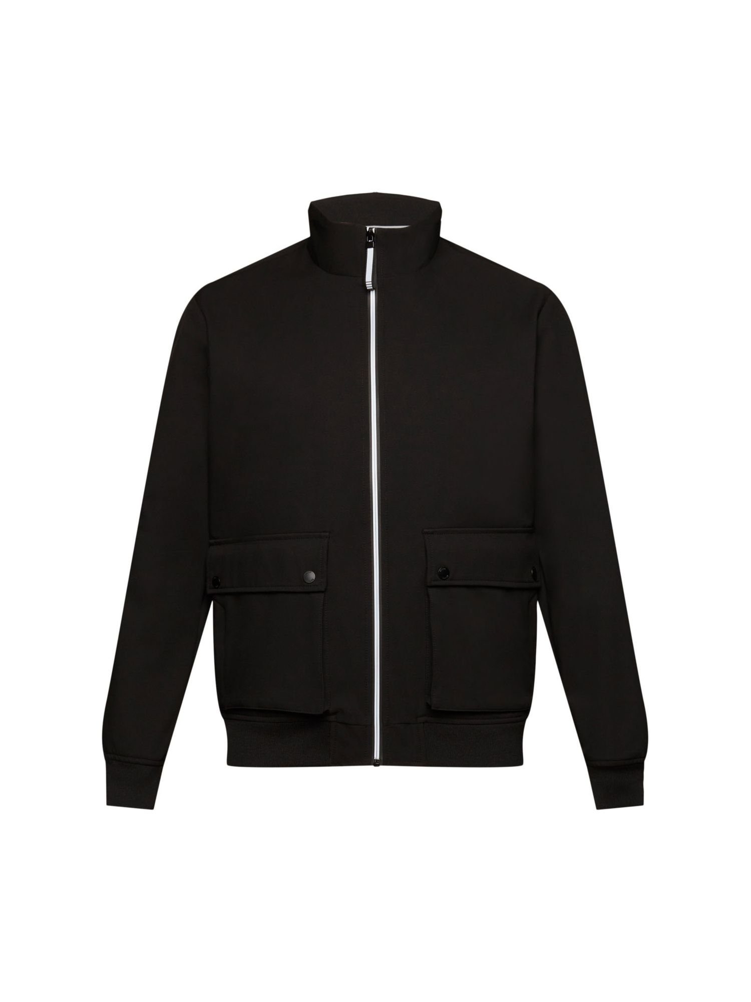 Esprit Outdoorjacke Herringbone-Softshelljacke BLACK