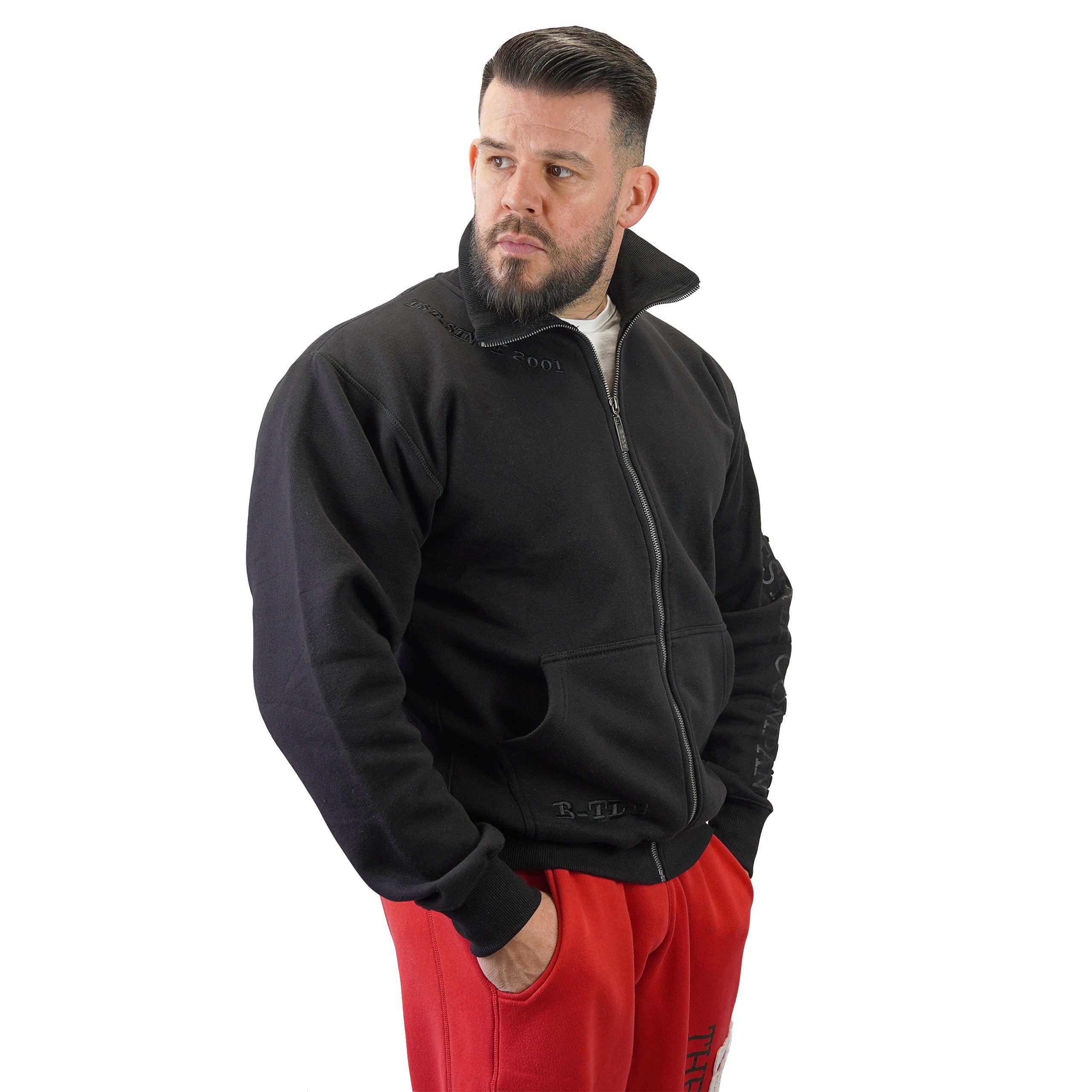 BRACHIAL THE LIFESTYLE COMPANY Trainingsjacke Brachial Zip-Sweater "Gym" schwarz/schwarz