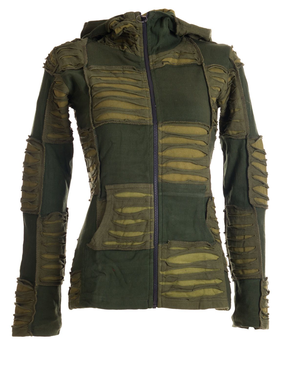 Vishes Kurzjacke Patchwork Jacke mit Cutwork günstig online kaufen
