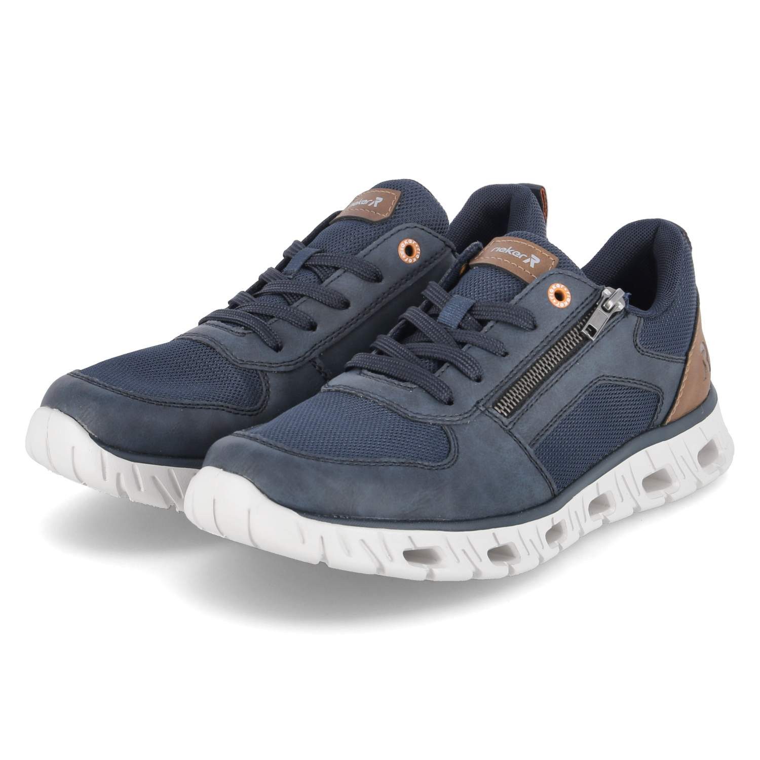 Rieker 04301-14 Herren Textil & Synthetik blue Schnürschuh