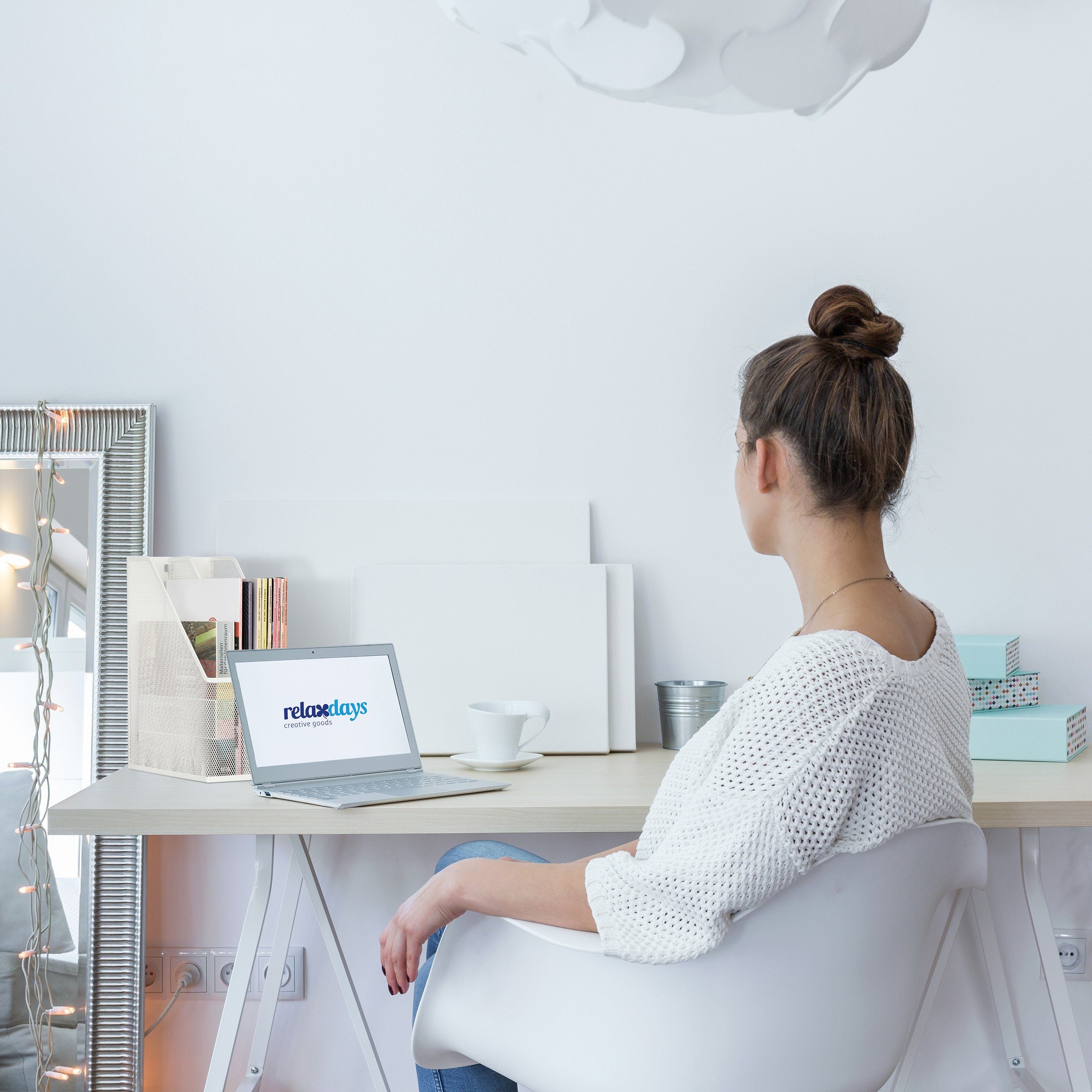 relaxdays Stehsammler mit 2 Fäch