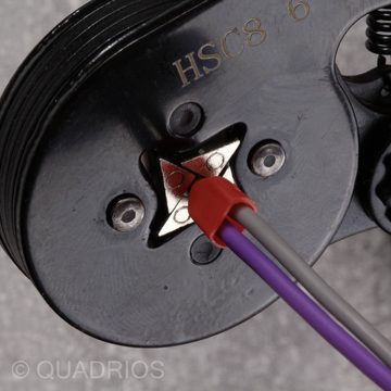 Quadrios Aderendhülsen Quadrios 22C438 Zwillings-Aderendhülse 4 mm² Teilisoliert Grau 1 Set, 22C438