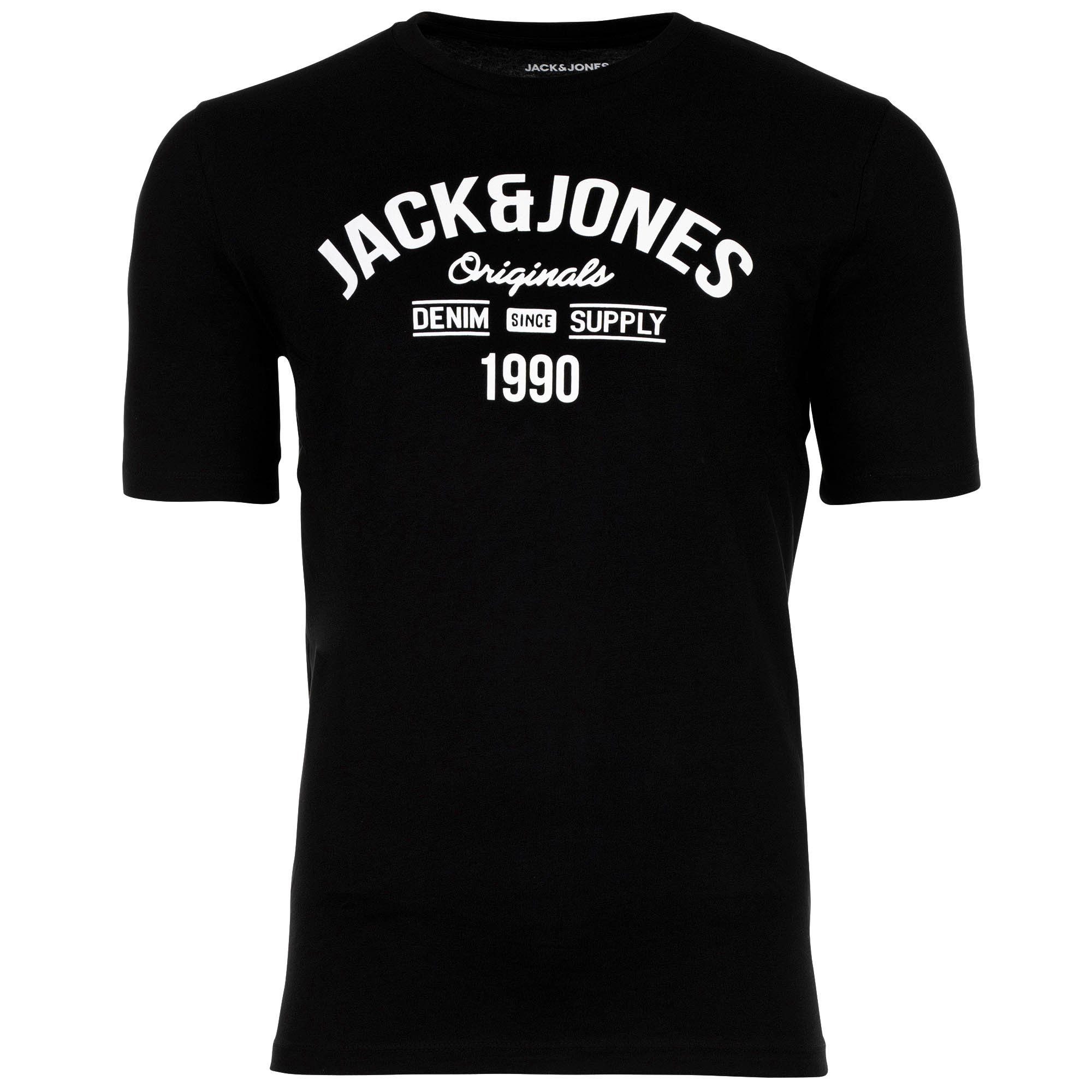 Jack & Jones T-Shirt Herren T-Shirt 5er Pack Baumwolle (Packung, 5er Pack)