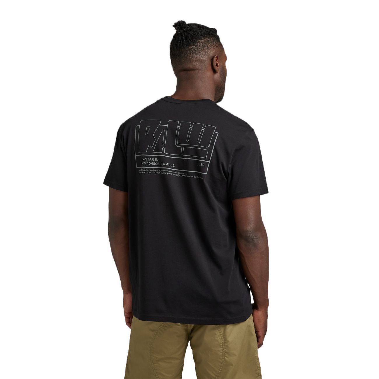 G-Star RAW r Print-Shirt RAW (1-tlg) Black Graphic DK t Back