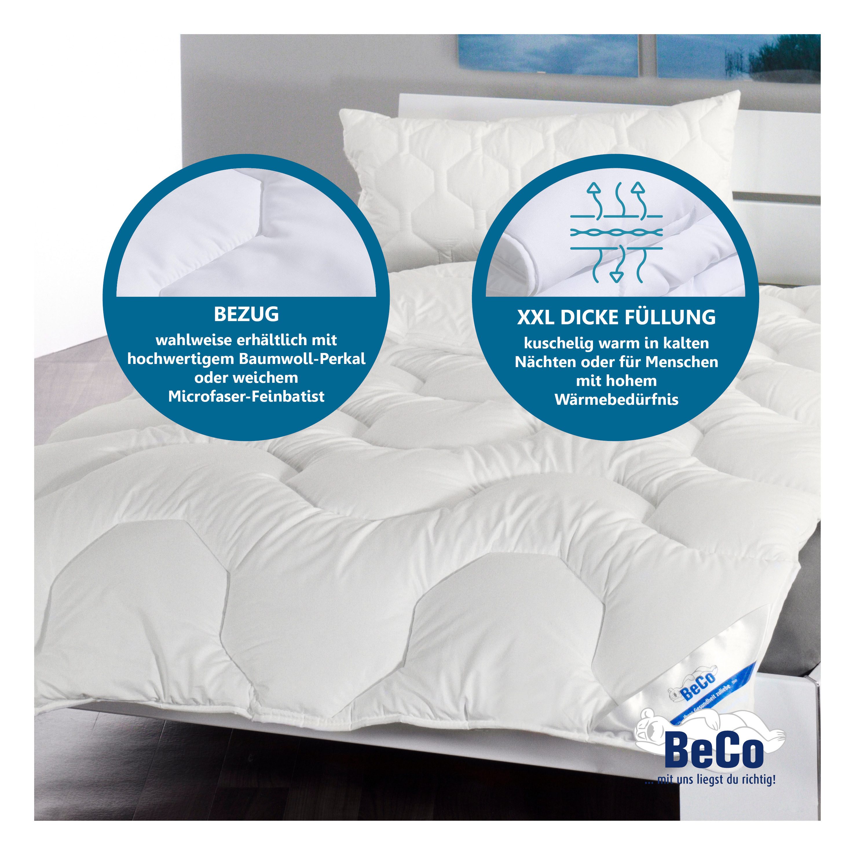 Beco Microfaserbettdecke Wellness XXL, Füllung: Polyester, Bezug: Baumwolle oder Polyester