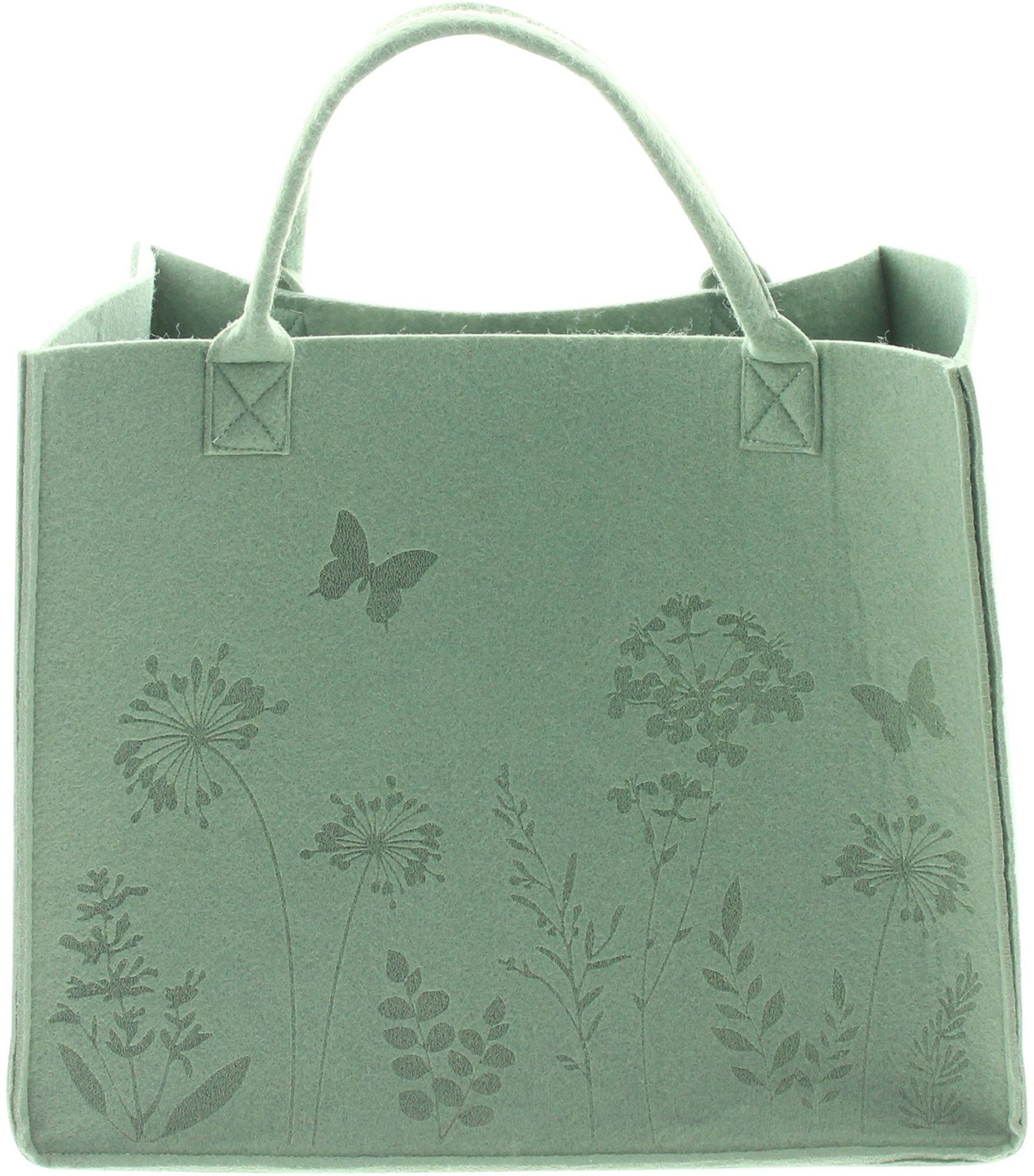 Dekokorb Tasche "Blumenwiese", Uni