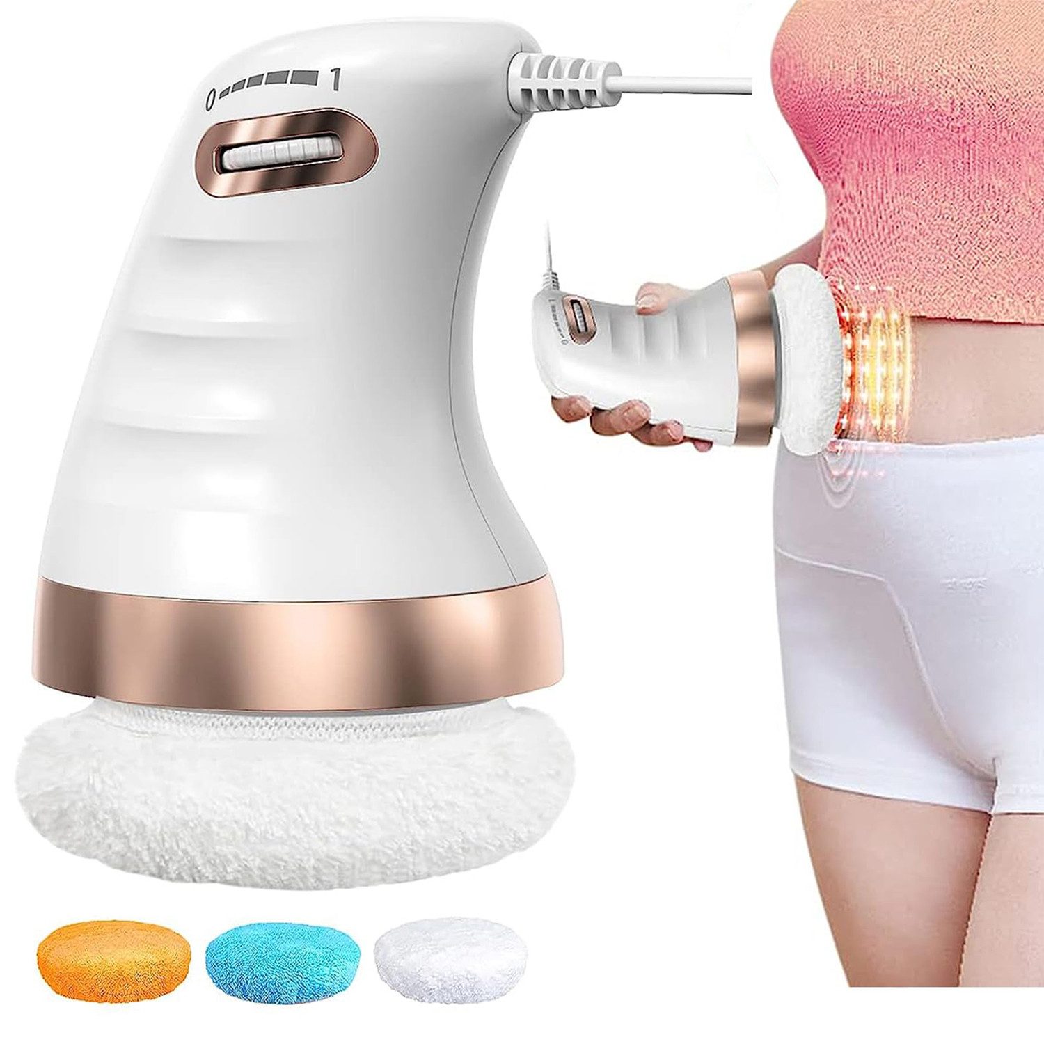 Massagegerät Cellulite Massagegerät Elektrisch,Ganzer Körper Anti Cellulite &3 Pads