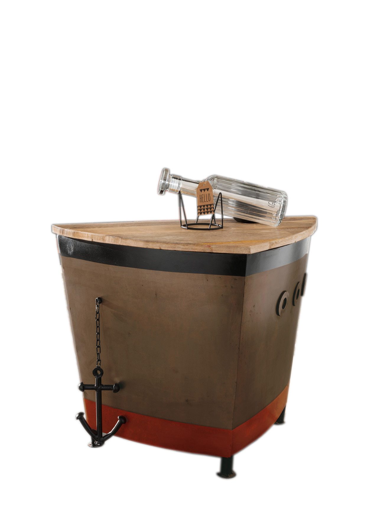 More2Home Beistelltisch TITANIC, Metall rostfarbig, BHT:ca.64x40x53cm