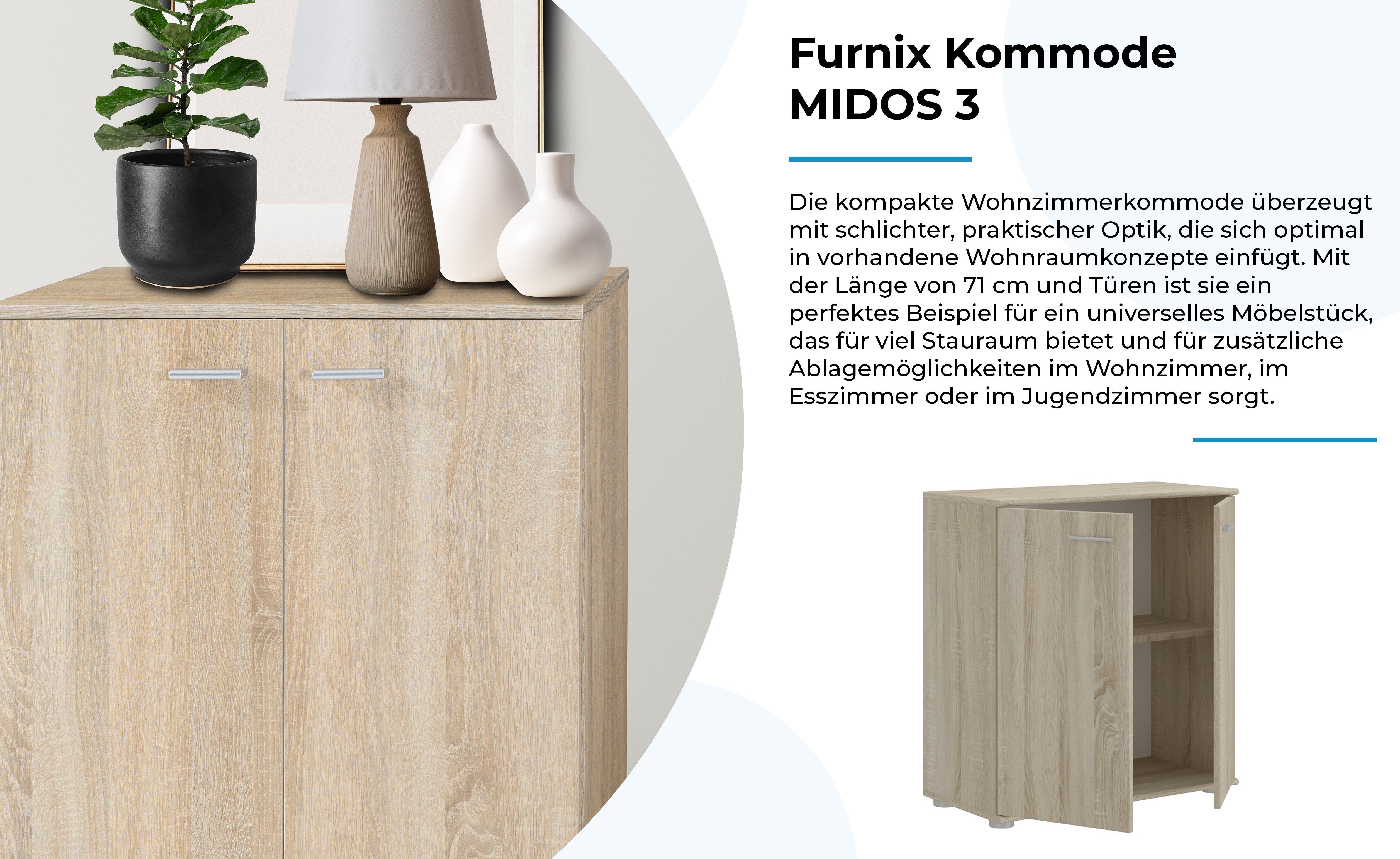 Wohnzimmer Furnix mit Türen Kommode 2 fürs Midos Sonoma 3 modern Sideboard