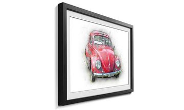 WandbilderXXL Bild mit Rahmen Käfer, Auto, Wandbild, in 4 Größen erhältlich