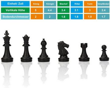 Fivejoy Lernspielzeug Magnetisches Reiseschachspiel mit faltbarem Schachbrett Lernspielzeug (1-St), ( 25*25CM)