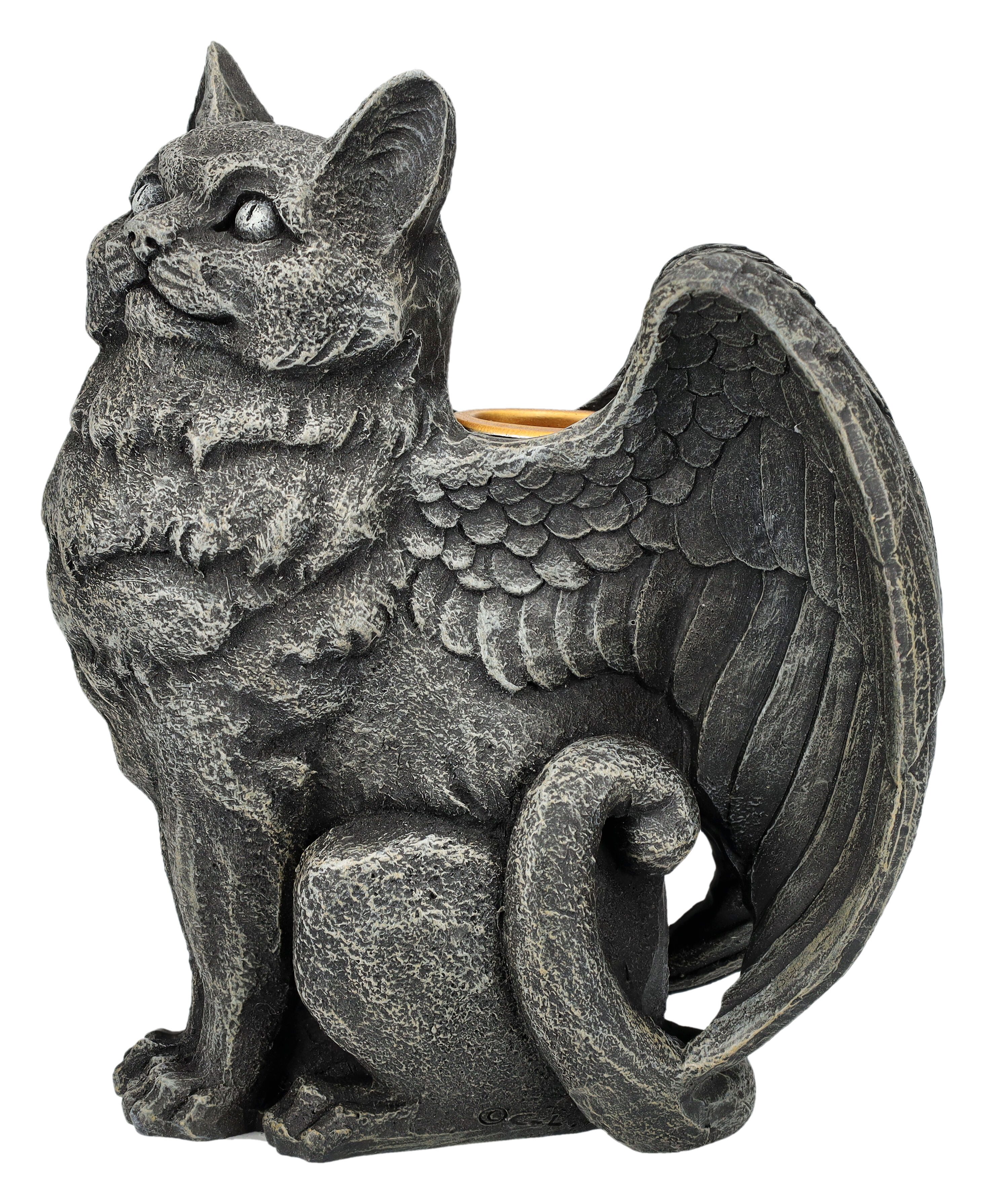 Figuren Shop GmbH Подсвечник Торшеры - Engel Katze - Подсвечник Dekoration Katzenfiguren