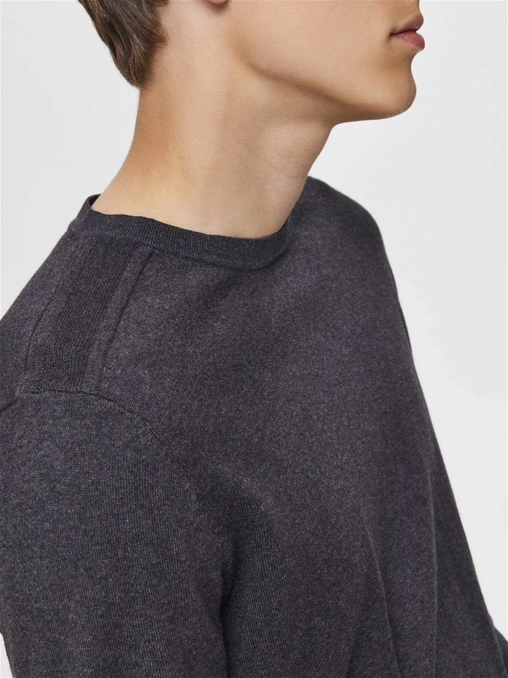 SELECTED HOMME Rundhalspullover Selected Homme Herren Strick-Pullover - SlhBerg Rundhals Pulli