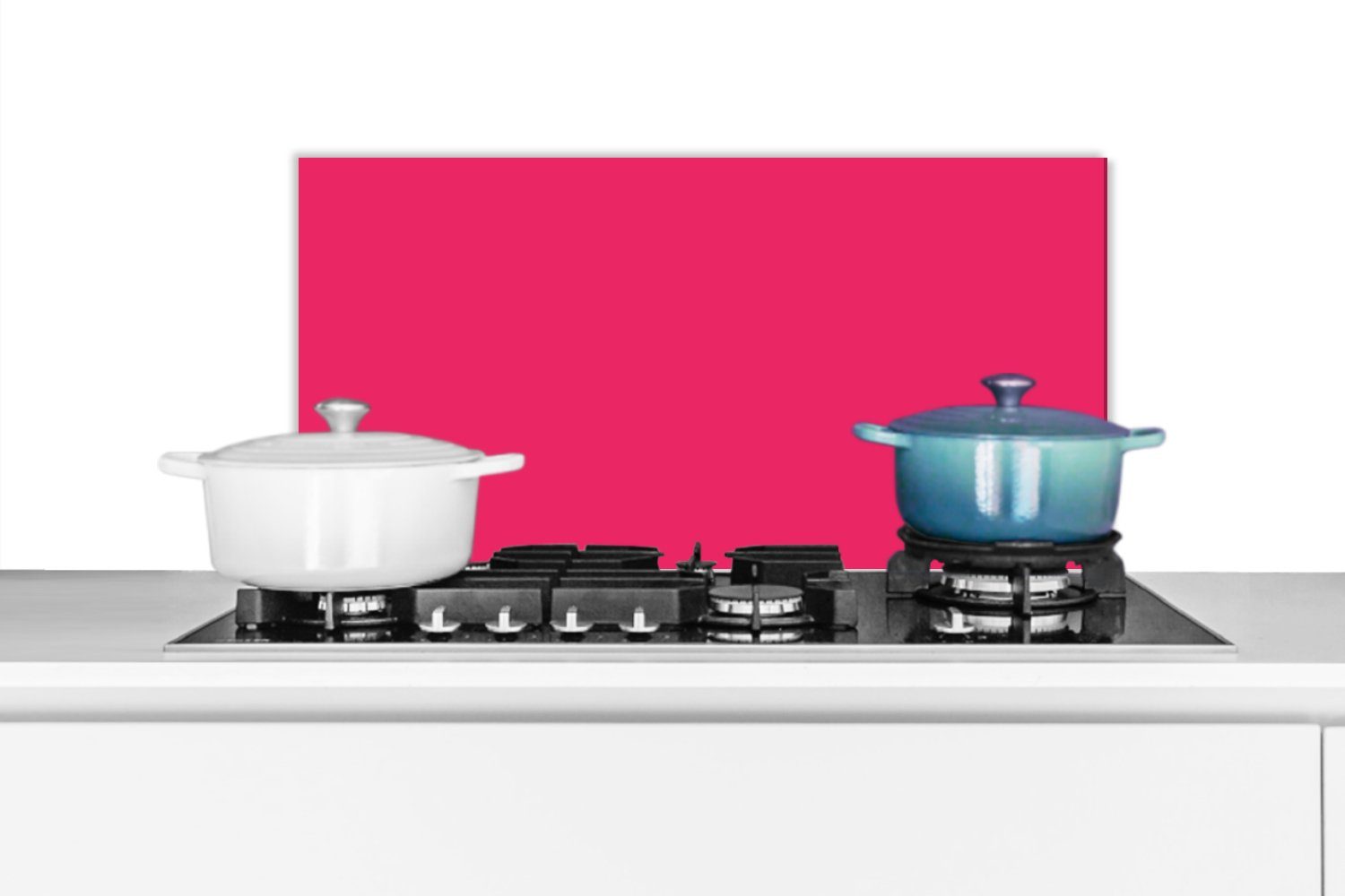 MuchoWow Küchenrückwand Karmin - Farben - Palette - Rosa, (1-tlg), 60x30 cm, Wandschutz, gegen Fett und Schmutzflecken für Küchen