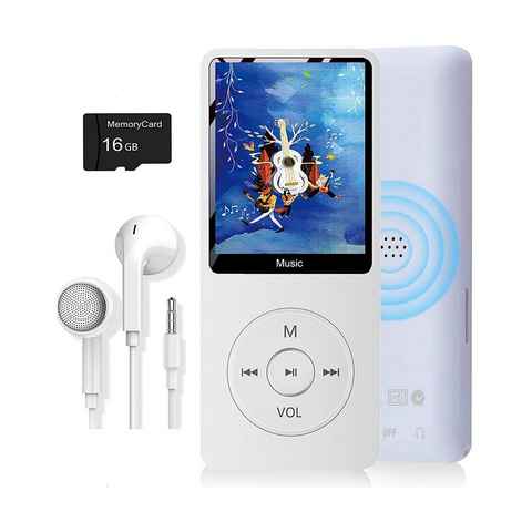 GelldG MP3-Player, Ultra Slim Musik-Player mit eingebautem Lautsprecher MP3-Player